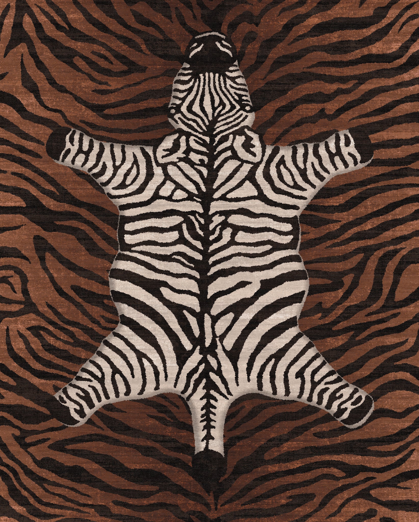 Shaye Dywan Modern Zebra Pattern