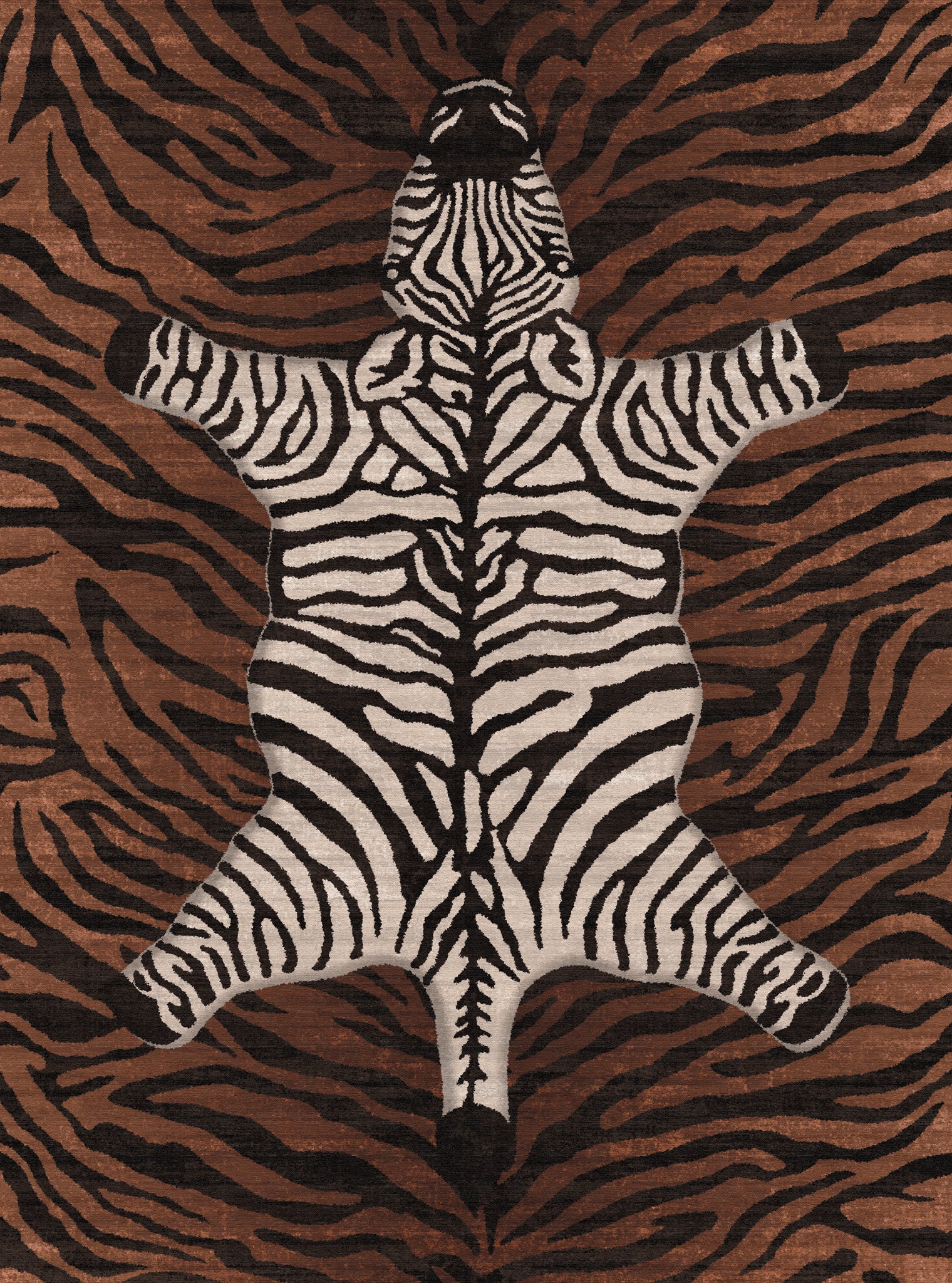 Shaye Dywan Modern Zebra Pattern