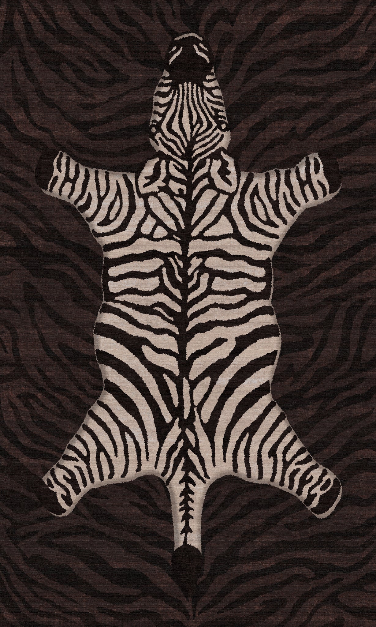 Saie Modern Zebra Pattern Rug