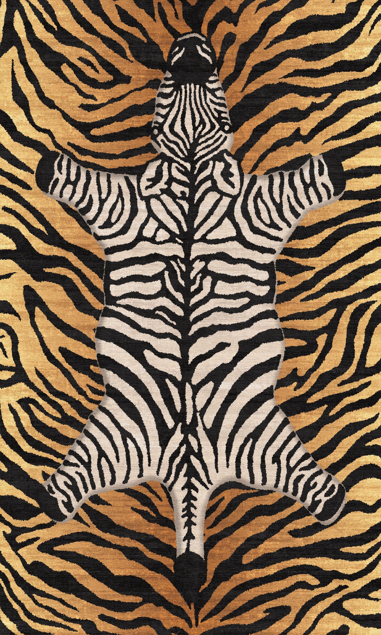Saie Modern Zebra Pattern Rug