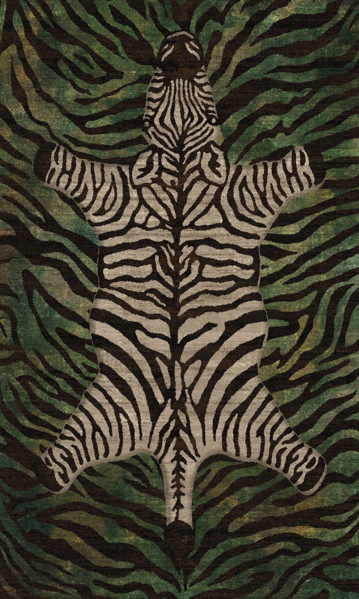 Saie Modern Zebra Pattern Rug