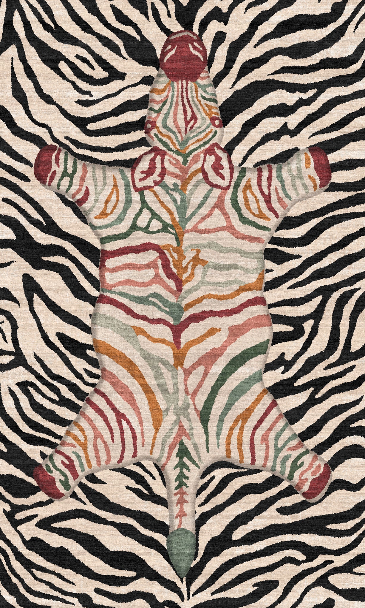 Saie Modern Zebra Pattern Rug