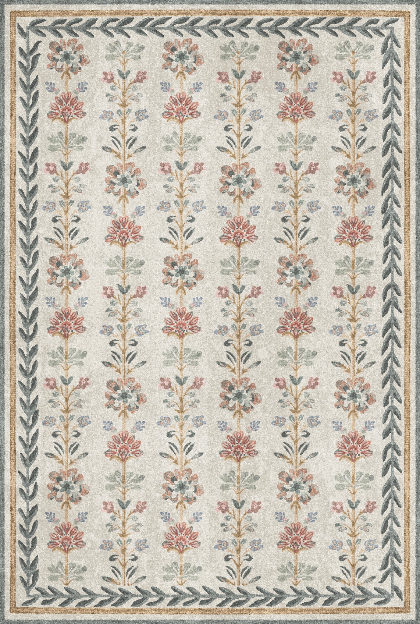 Aimee Vintage Botanisch Tapijt