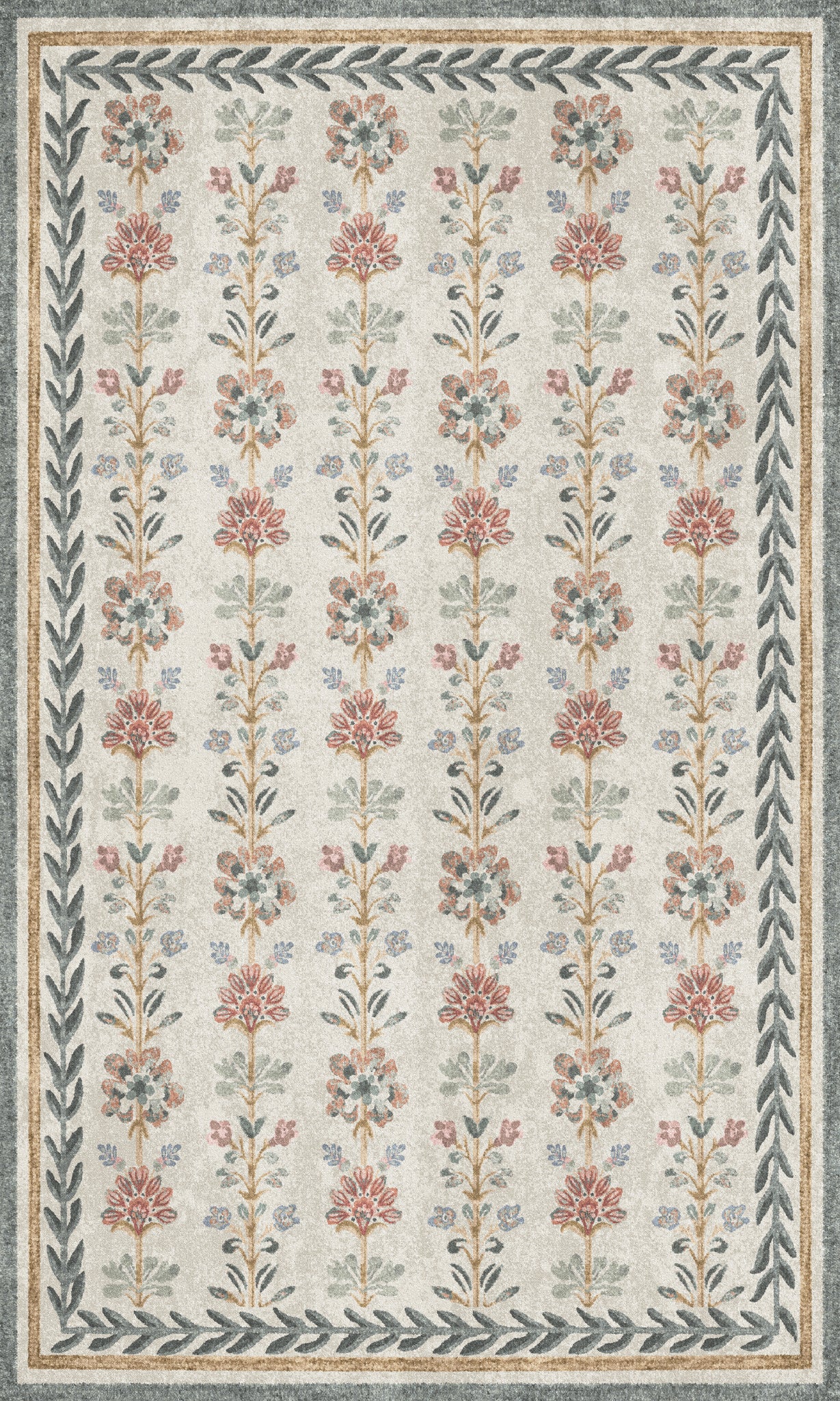 Aimee Vintage Botanisch Tapijt