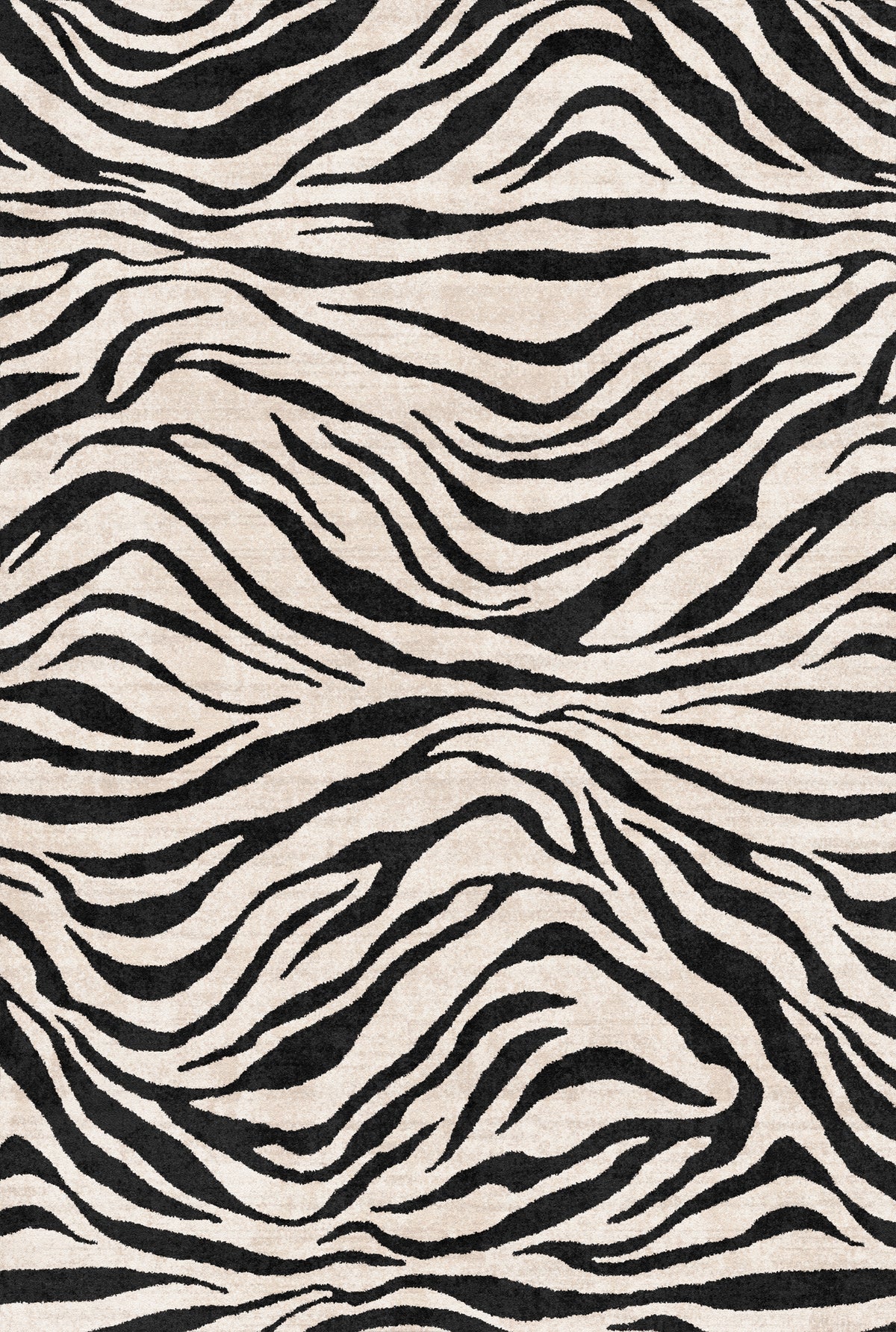 Roxy Wavy Zebra Print Rug