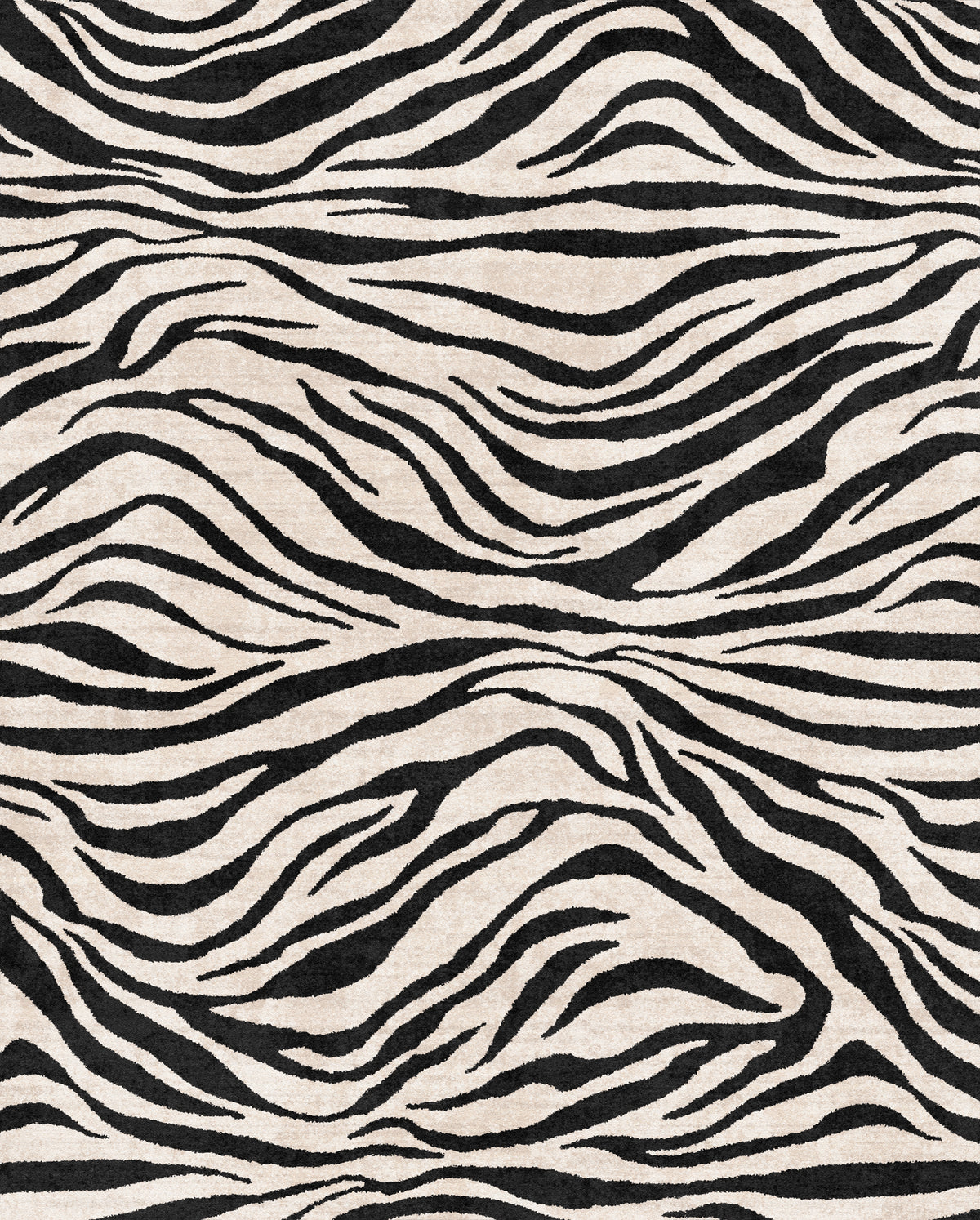 Roxy Wavy Zebra Print Rug