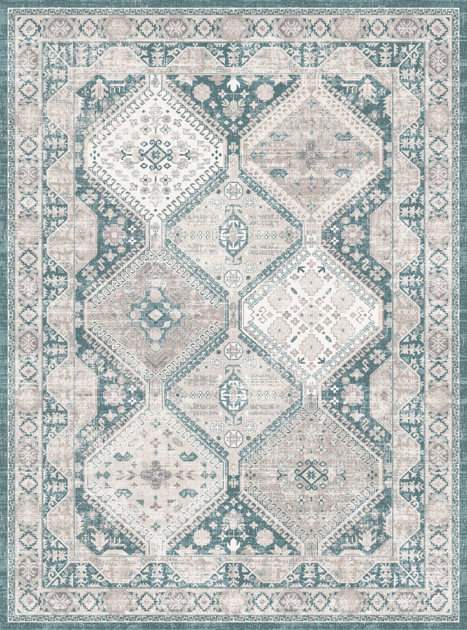 Everly Geometric Medallion Rug