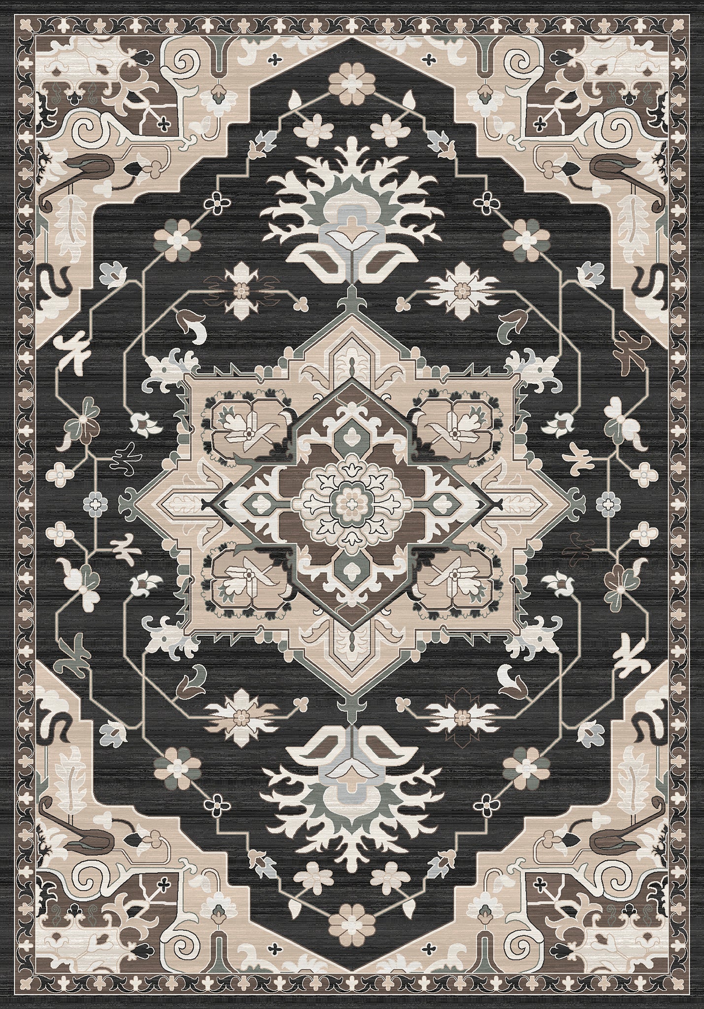 Lena Ornamental Floral Design Rug