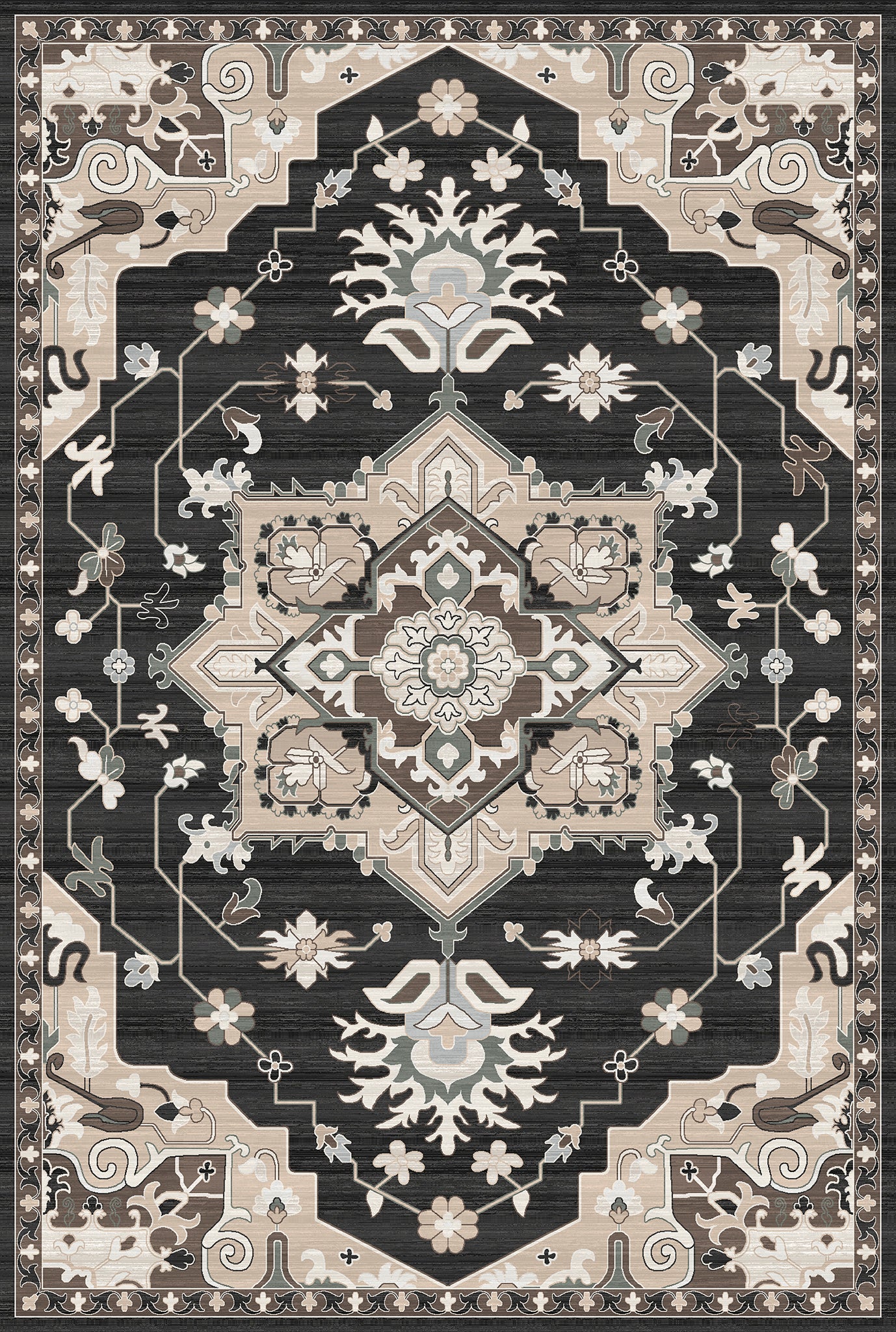 Lena Ornamental Floral Design Rug