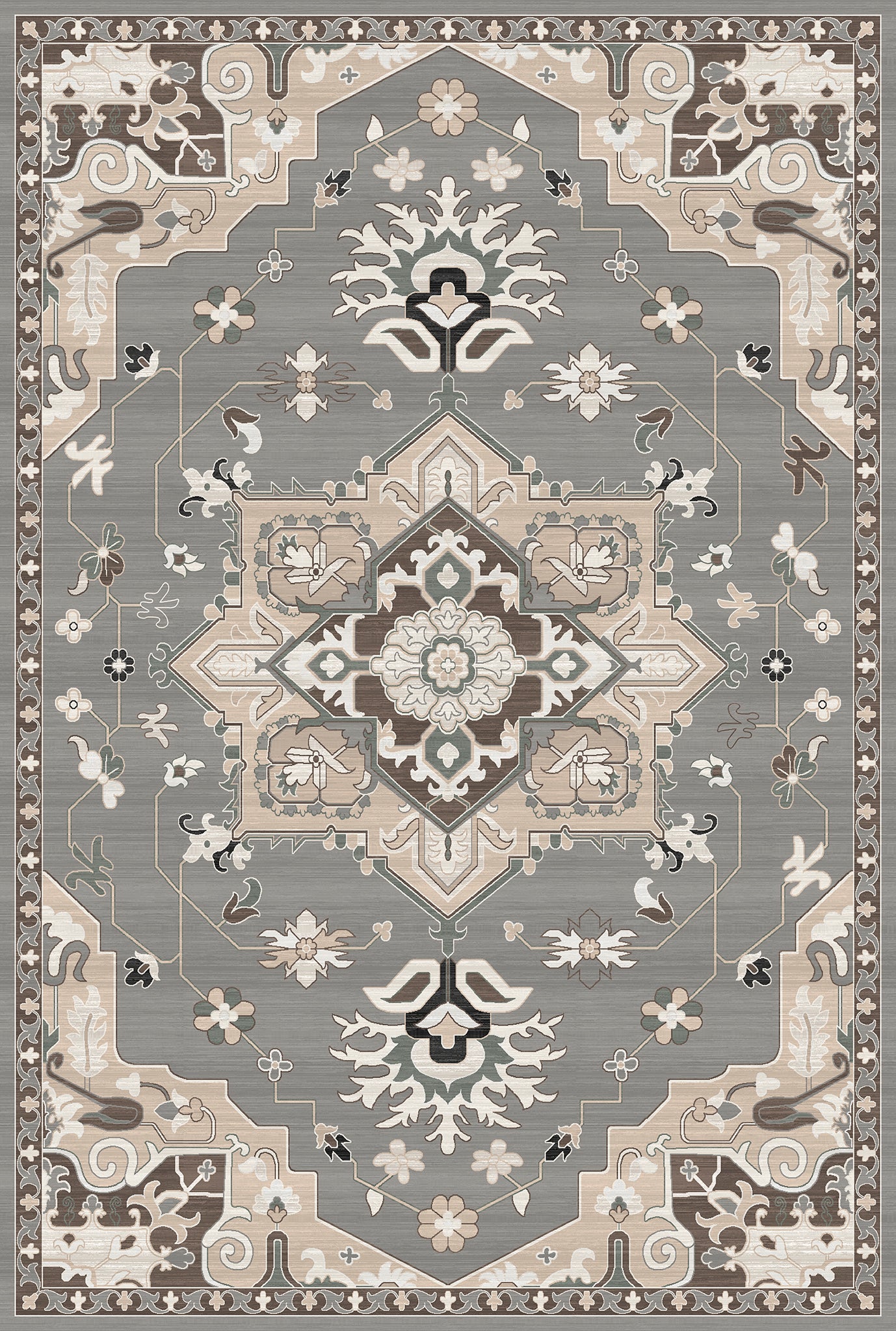 Lena Ornamental Floral Design Rug