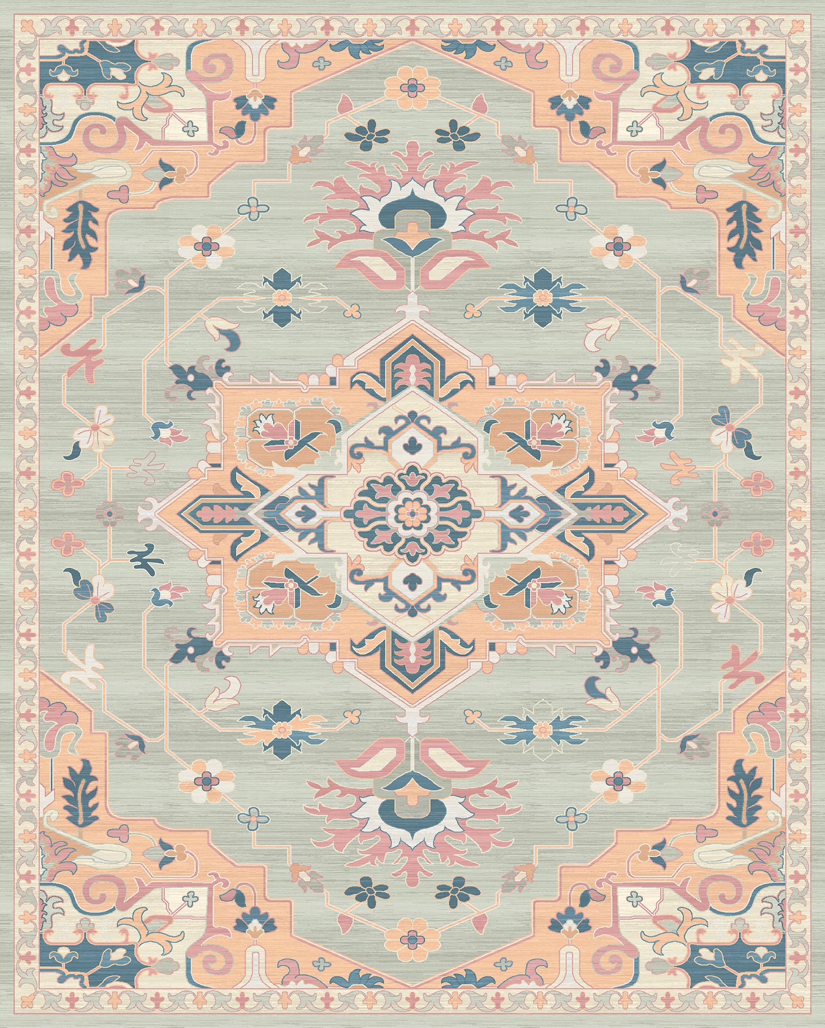 Lena Ornamental Floral Design Rug