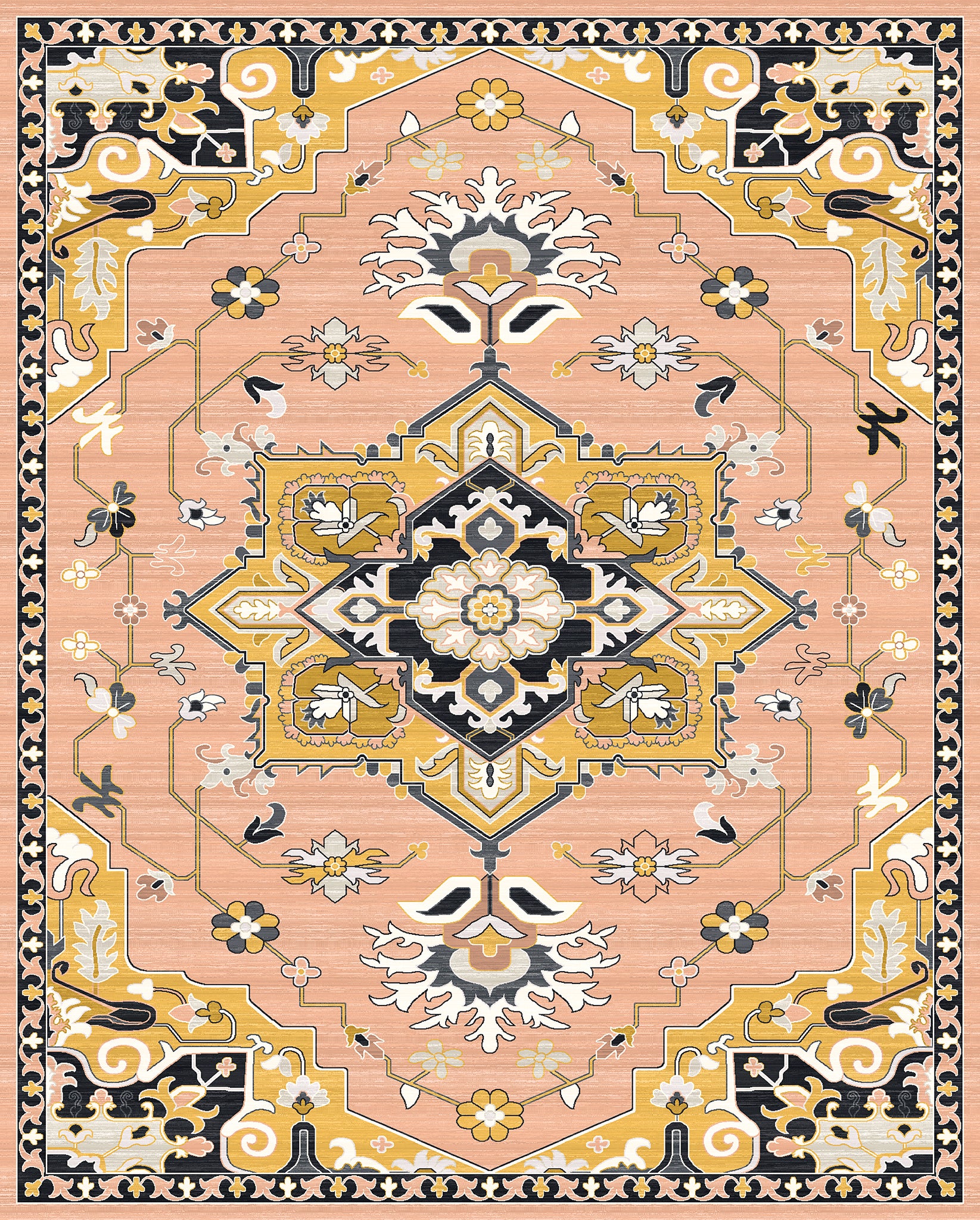 Lena Prydnadsblommig Designmatta