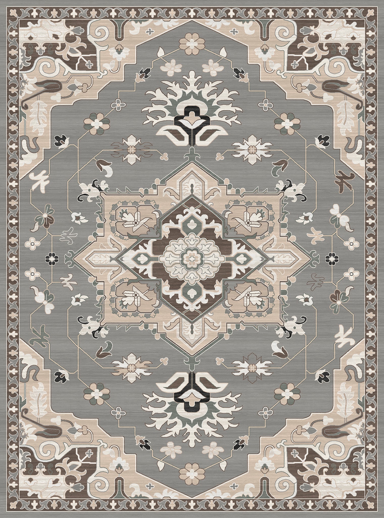 Lena Ornamental Floral Design Rug