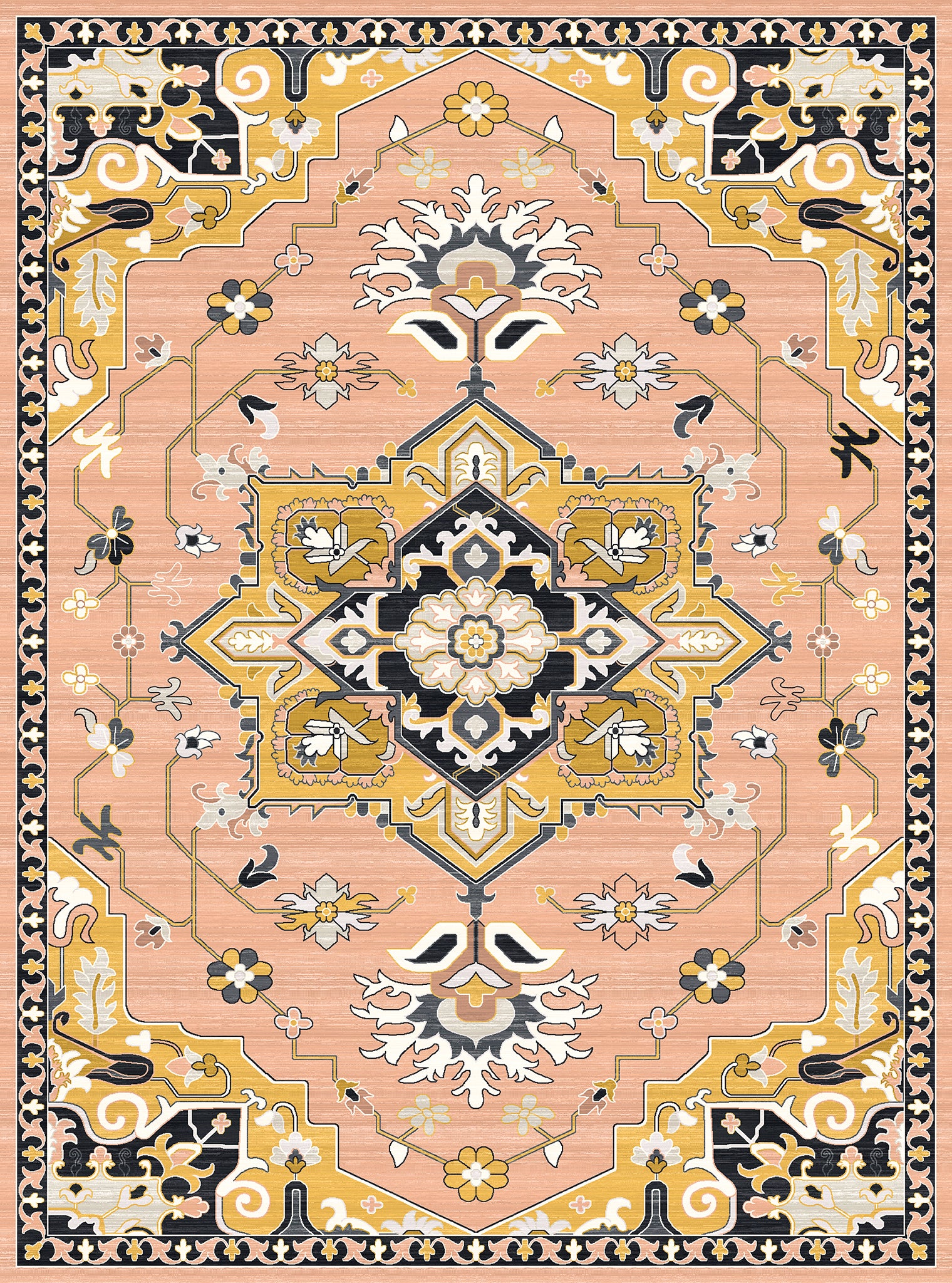 Lena Prydnadsblommig Designmatta