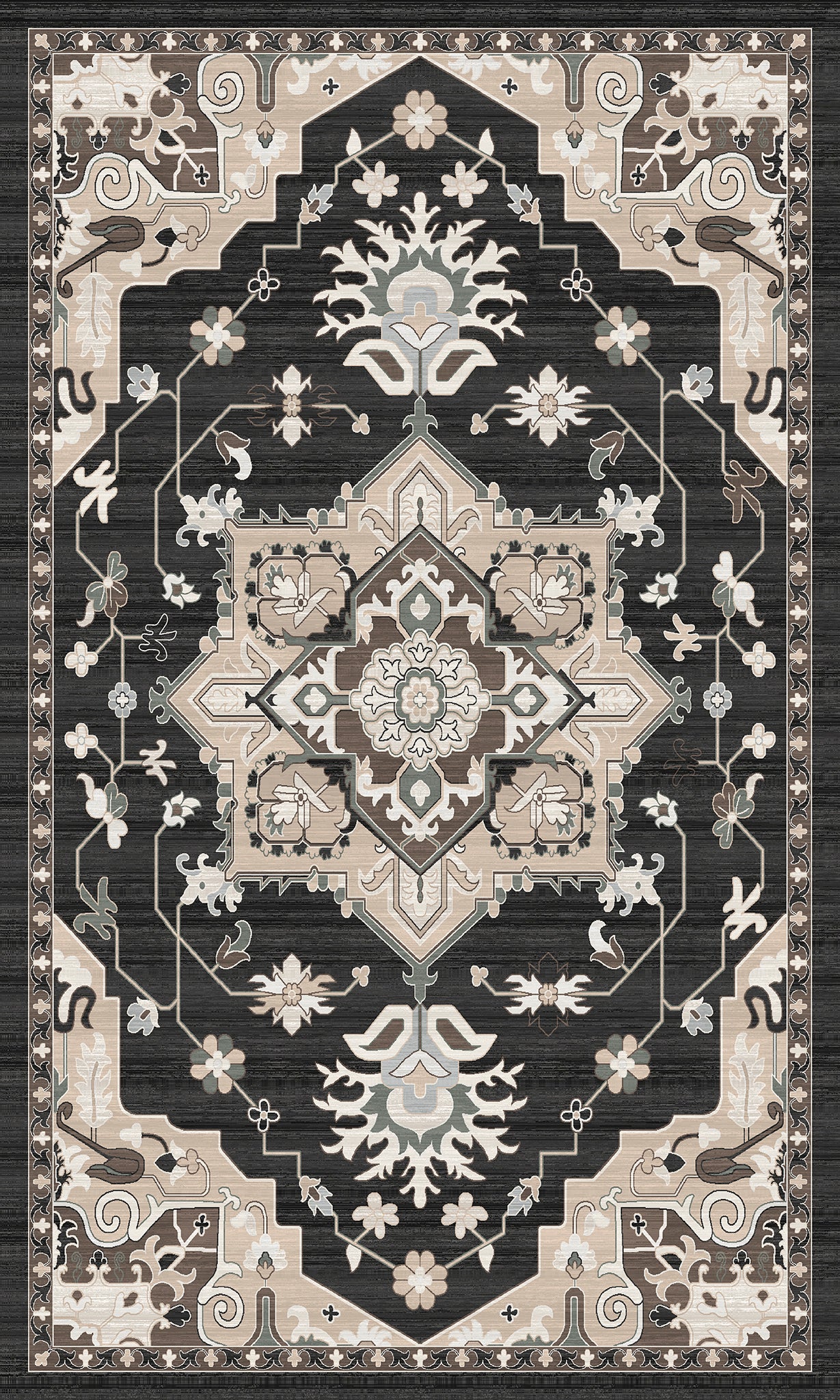 Lena Ornamental Floral Design Rug