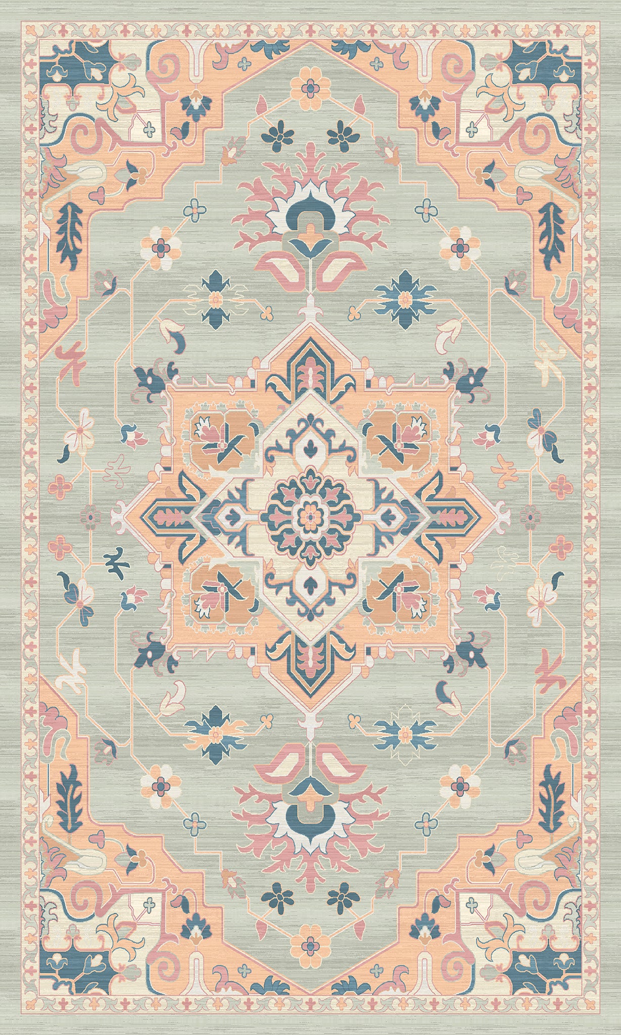 Lena Prydnadsblommig Designmatta