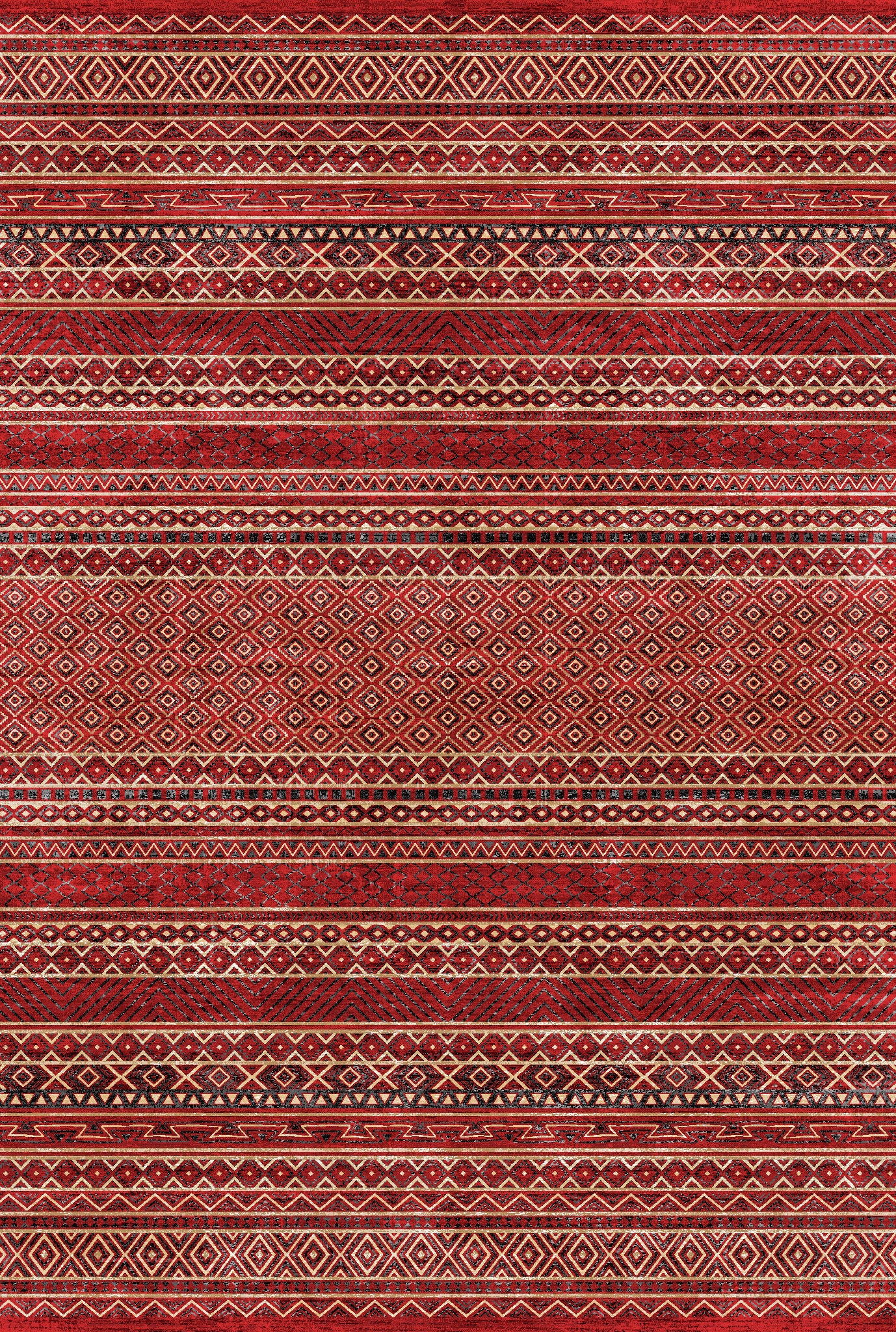 Indigo Modern Tribal Rug