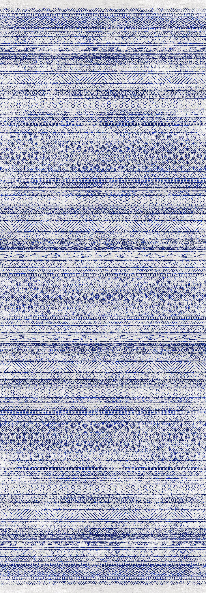 Indigo Modern Tribal Rug