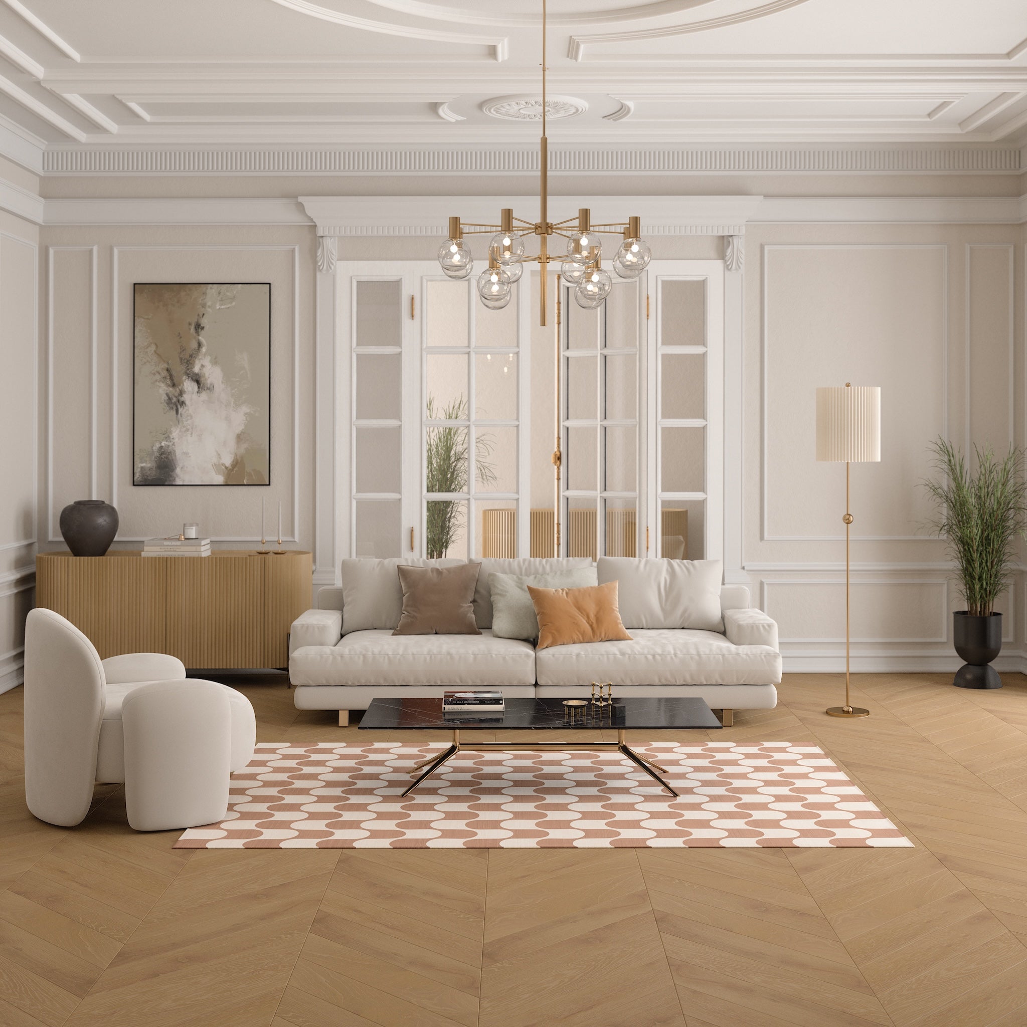 Pixie Wavy Geometric Rug