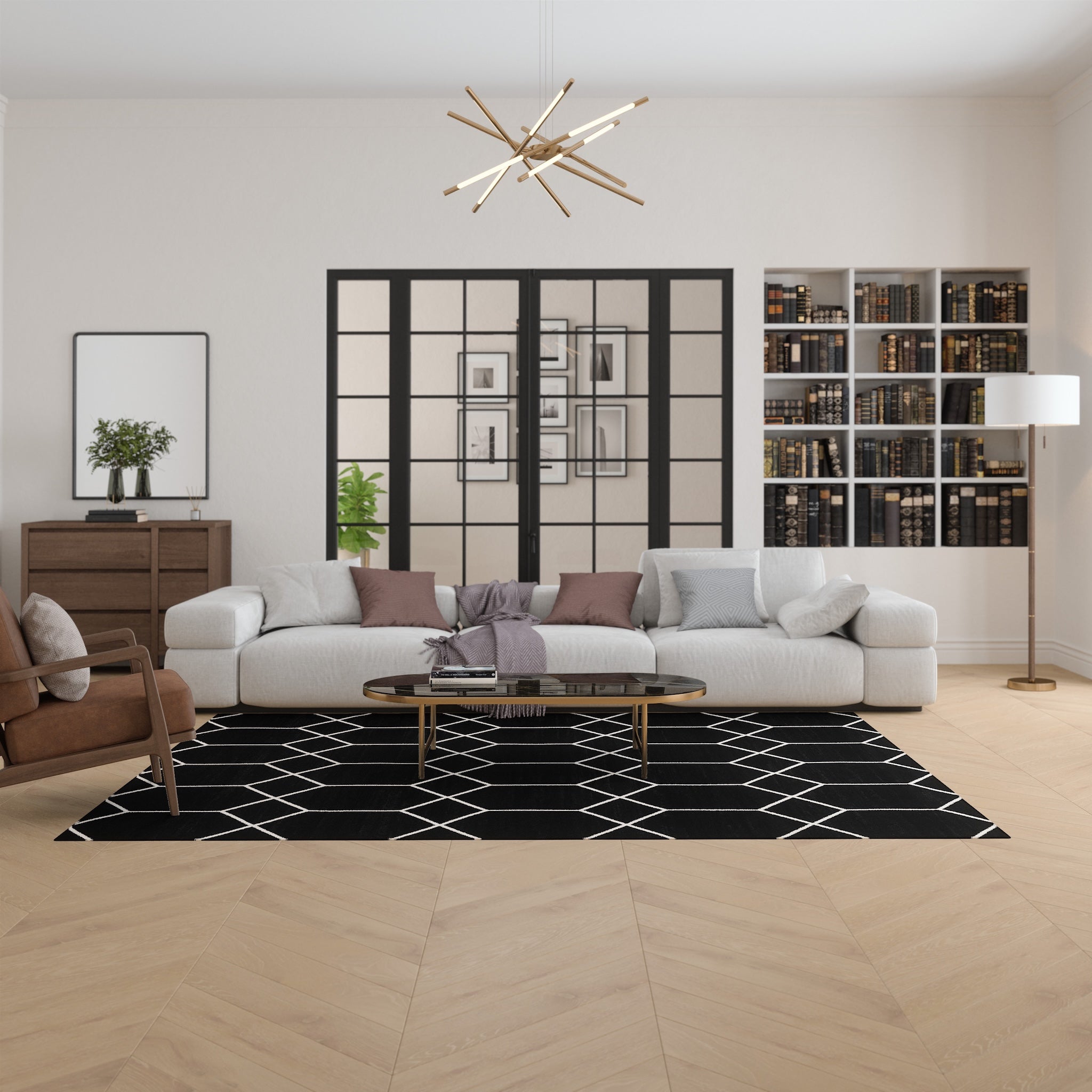 Easton Hexagonal Pattern Rug