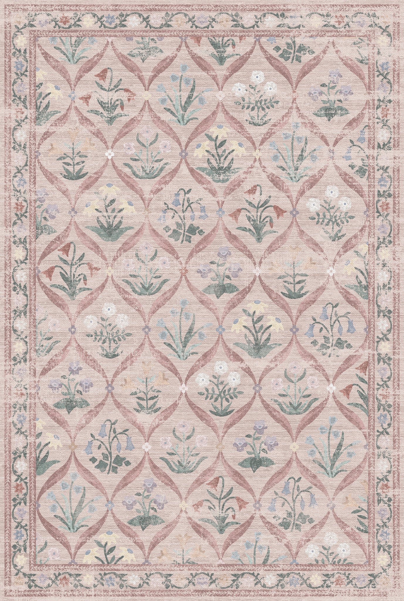 Claire Vintage-Blumenteppich