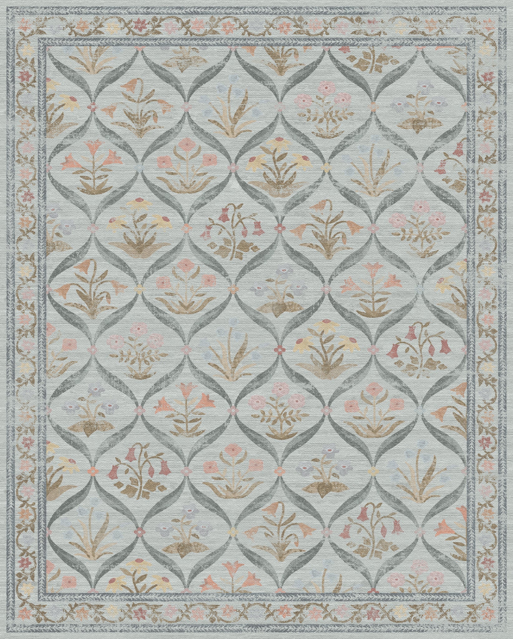 Claire Vintage-Blumenteppich