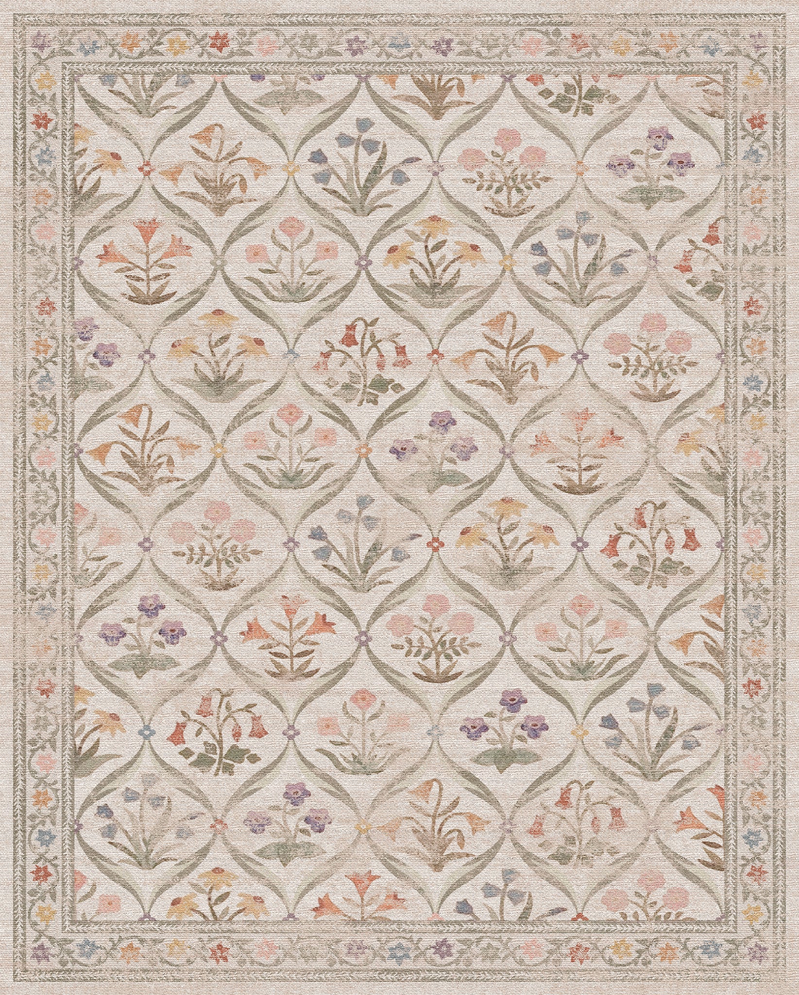 Claire Vintage Floral Rug