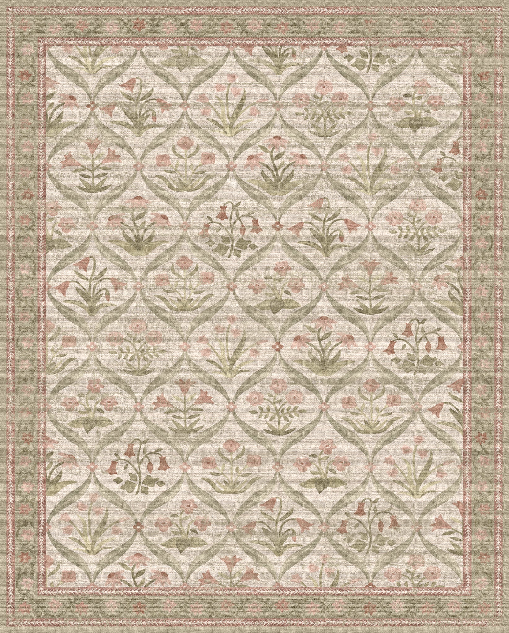Claire Vintage-Blumenteppich