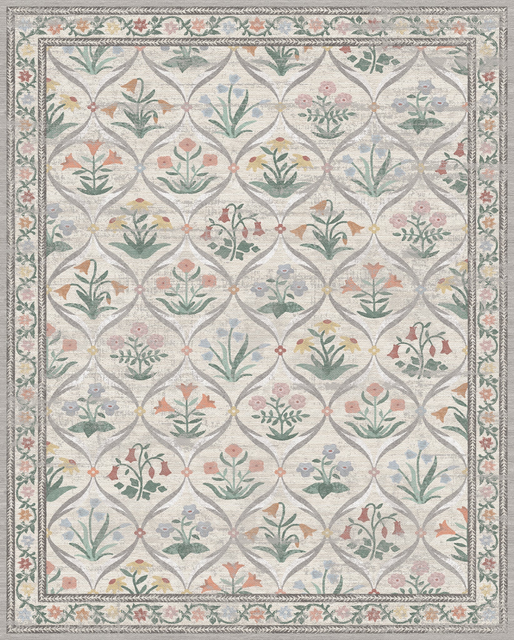 Claire Vintage-Blumenteppich