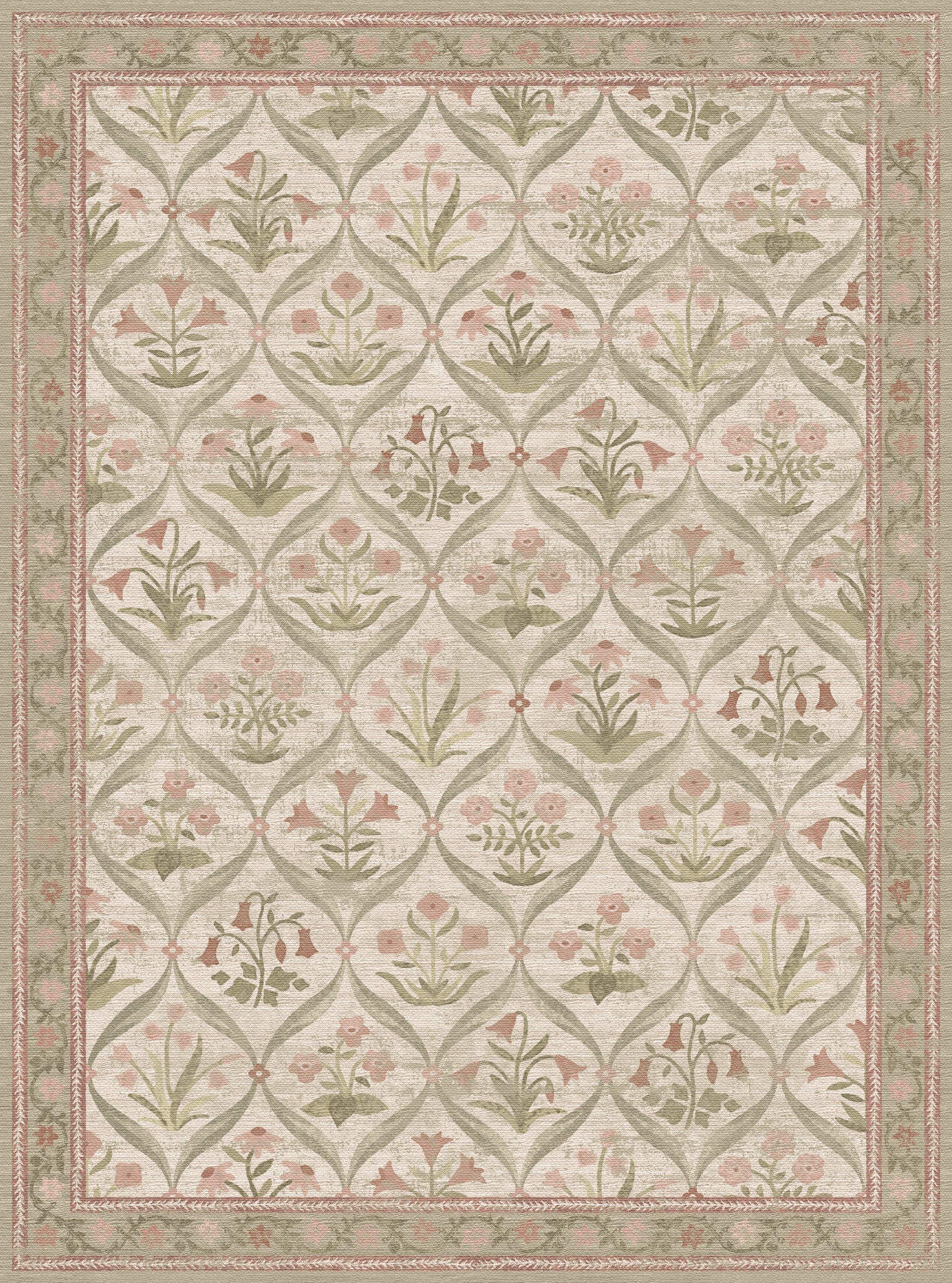 Claire Vintage-Blumenteppich