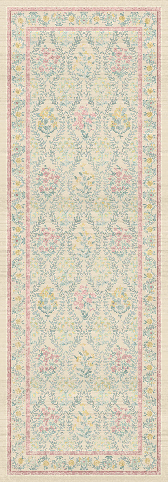 Nolia Vintage Matta Med Blommönster
