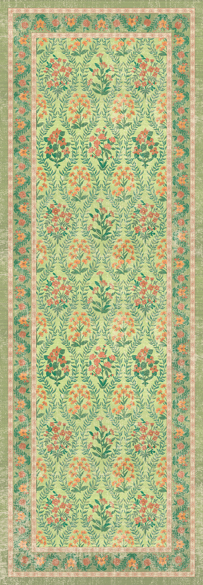 Nolia Vintage Matta Med Blommönster