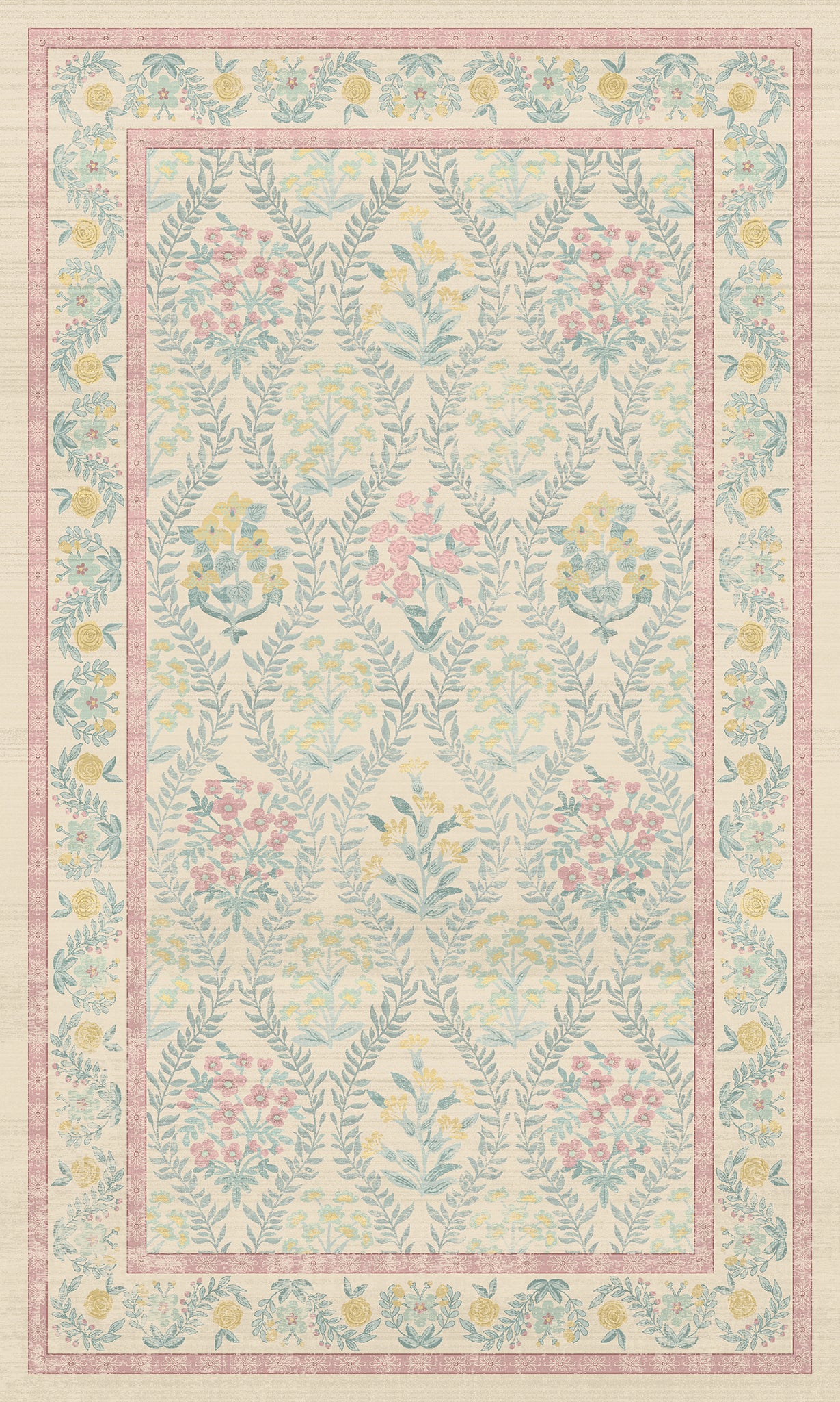 Nolia Vintage Matta Med Blommönster