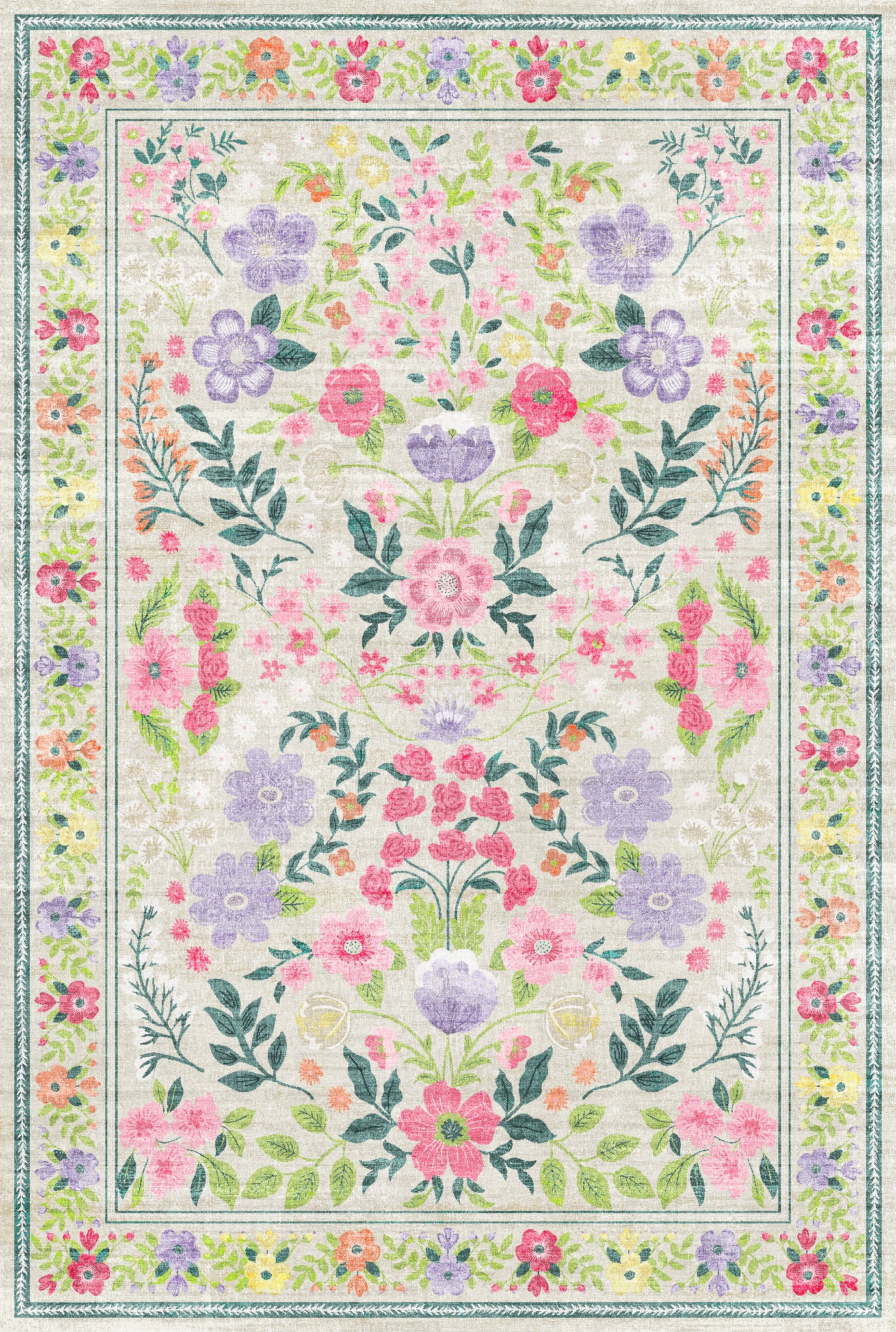 Cecilia Флорални реколта килим
