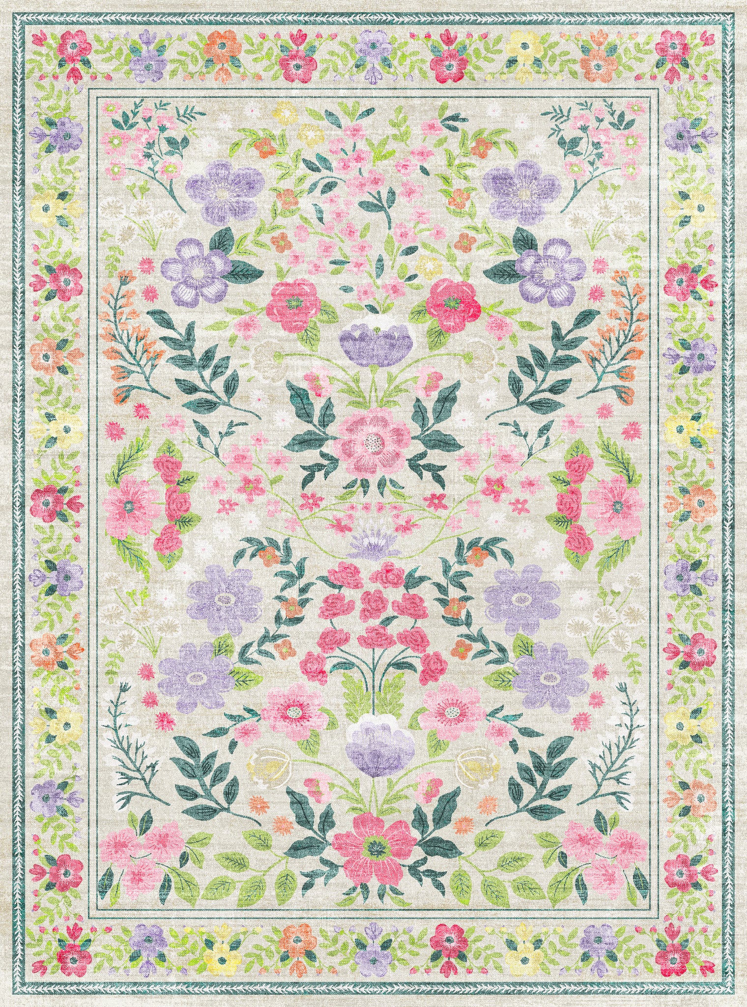 Cecilia Флорални реколта килим