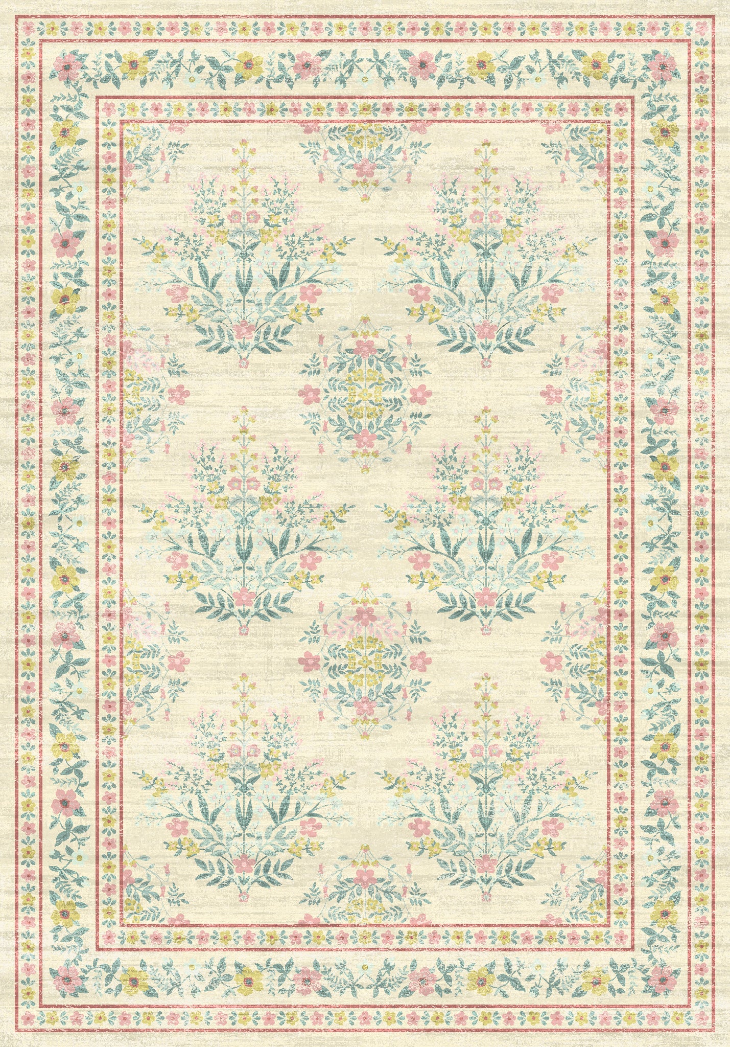 Kate Винтидж ботанически флорален килим