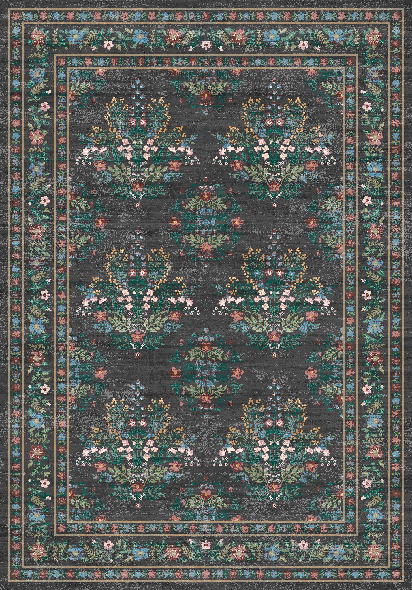 Kate Vintage Botanical Floral Rug
