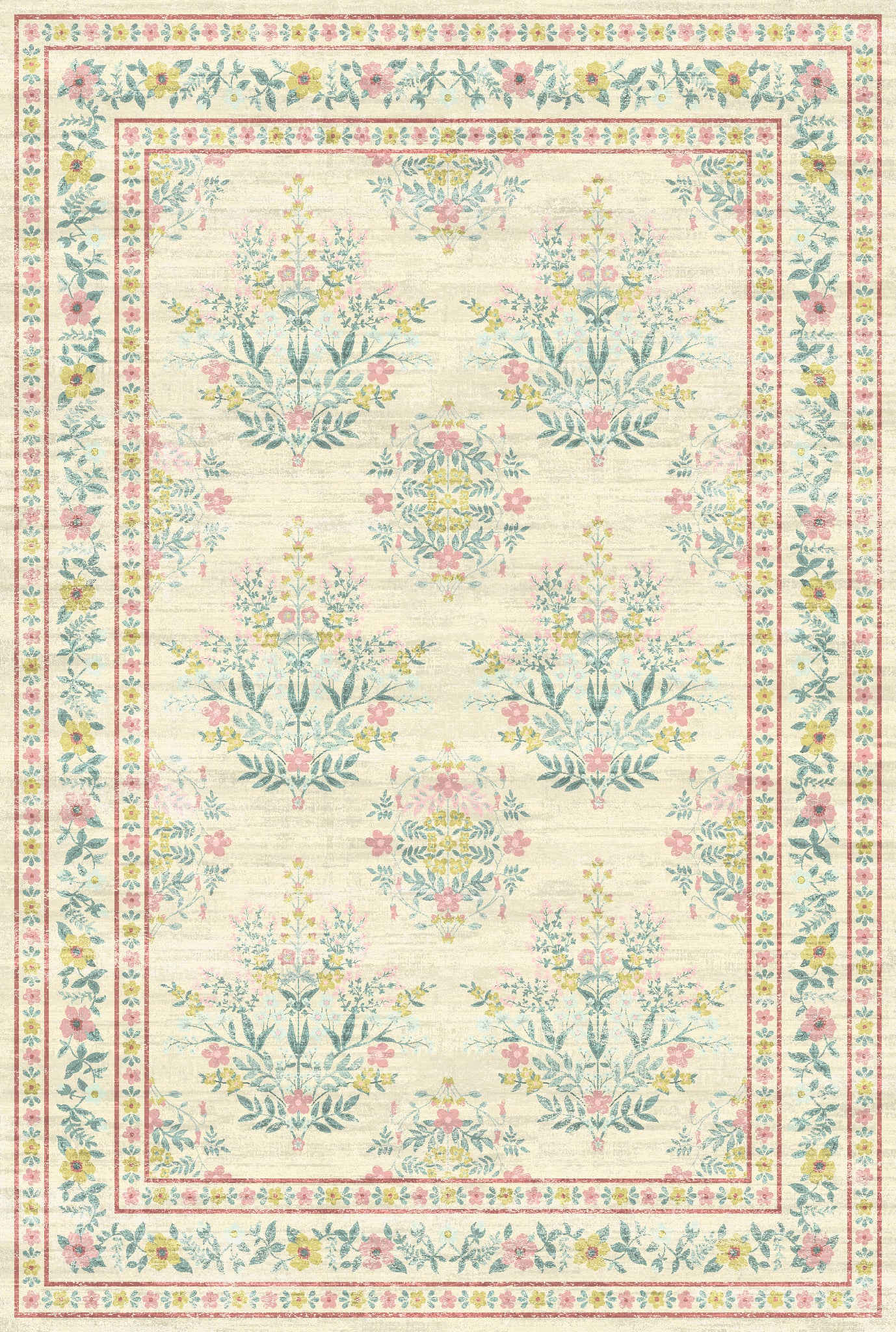 Kate Винтидж ботанически флорален килим