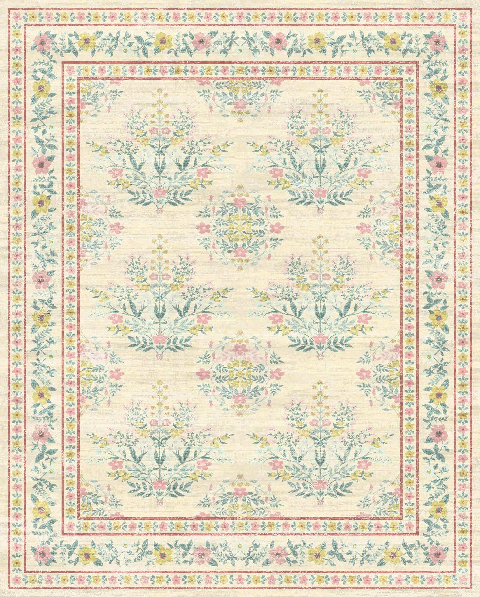 Kate Винтидж ботанически флорален килим