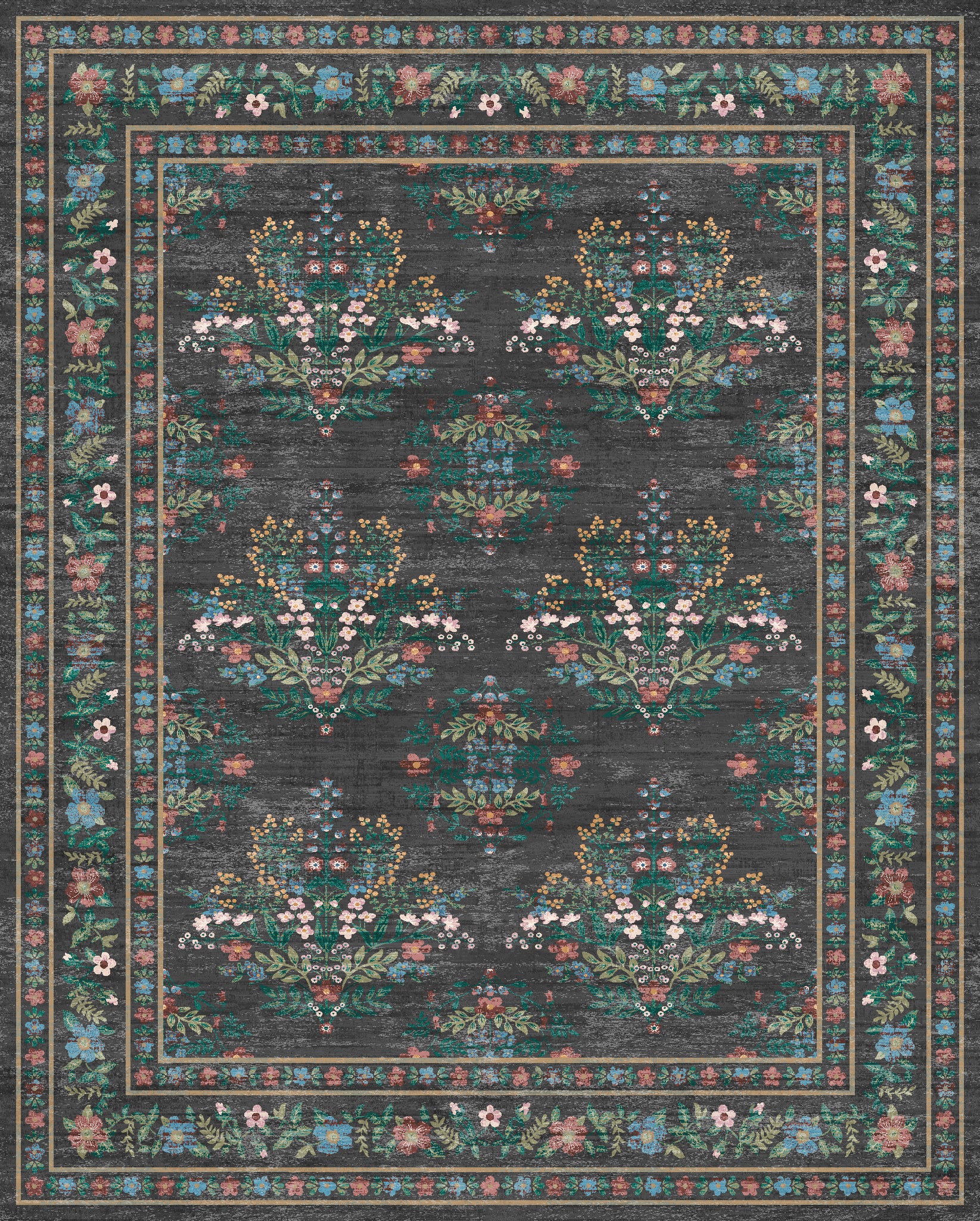 Kate Винтидж ботанически флорален килим