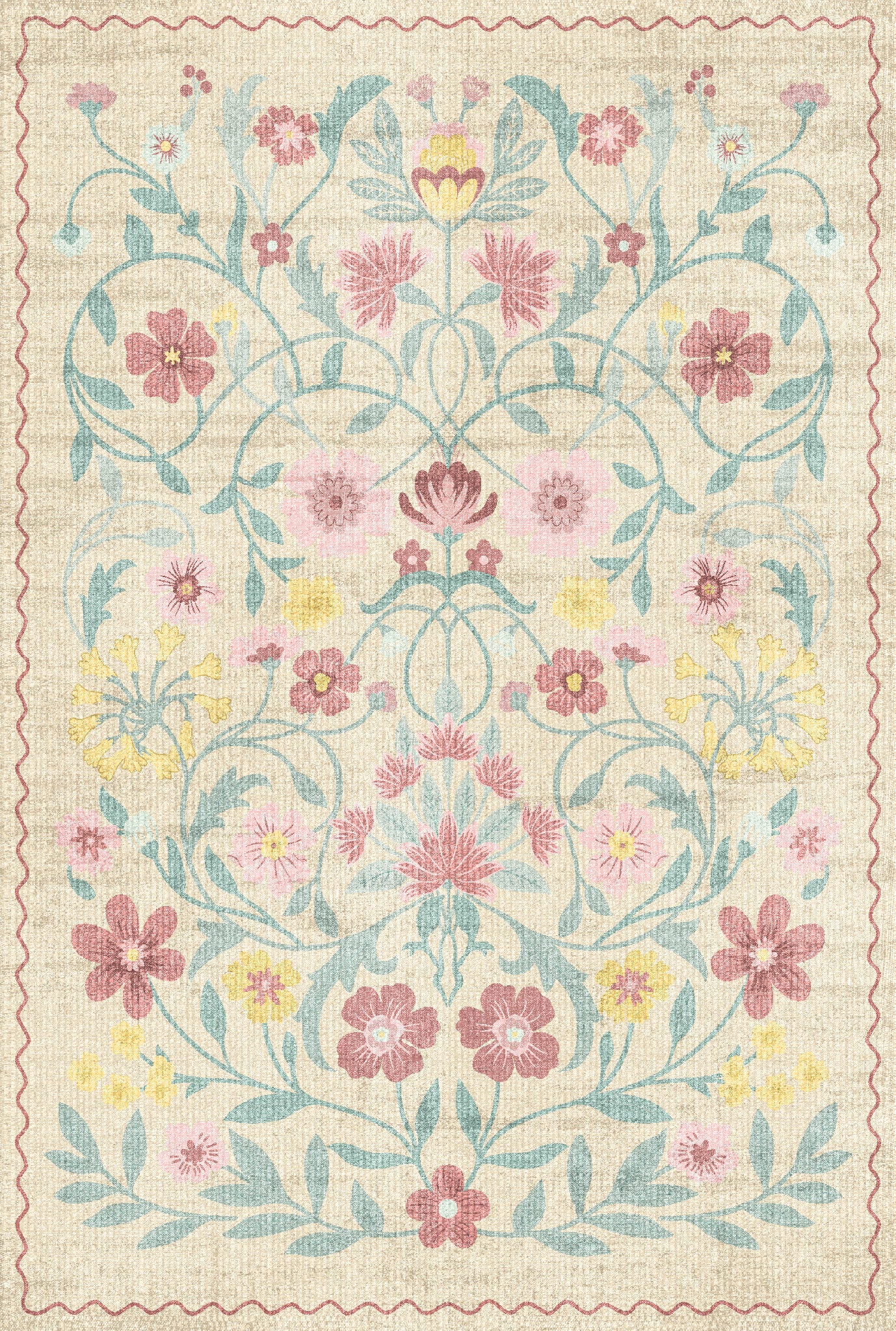 Camille Ботанически цветен килим