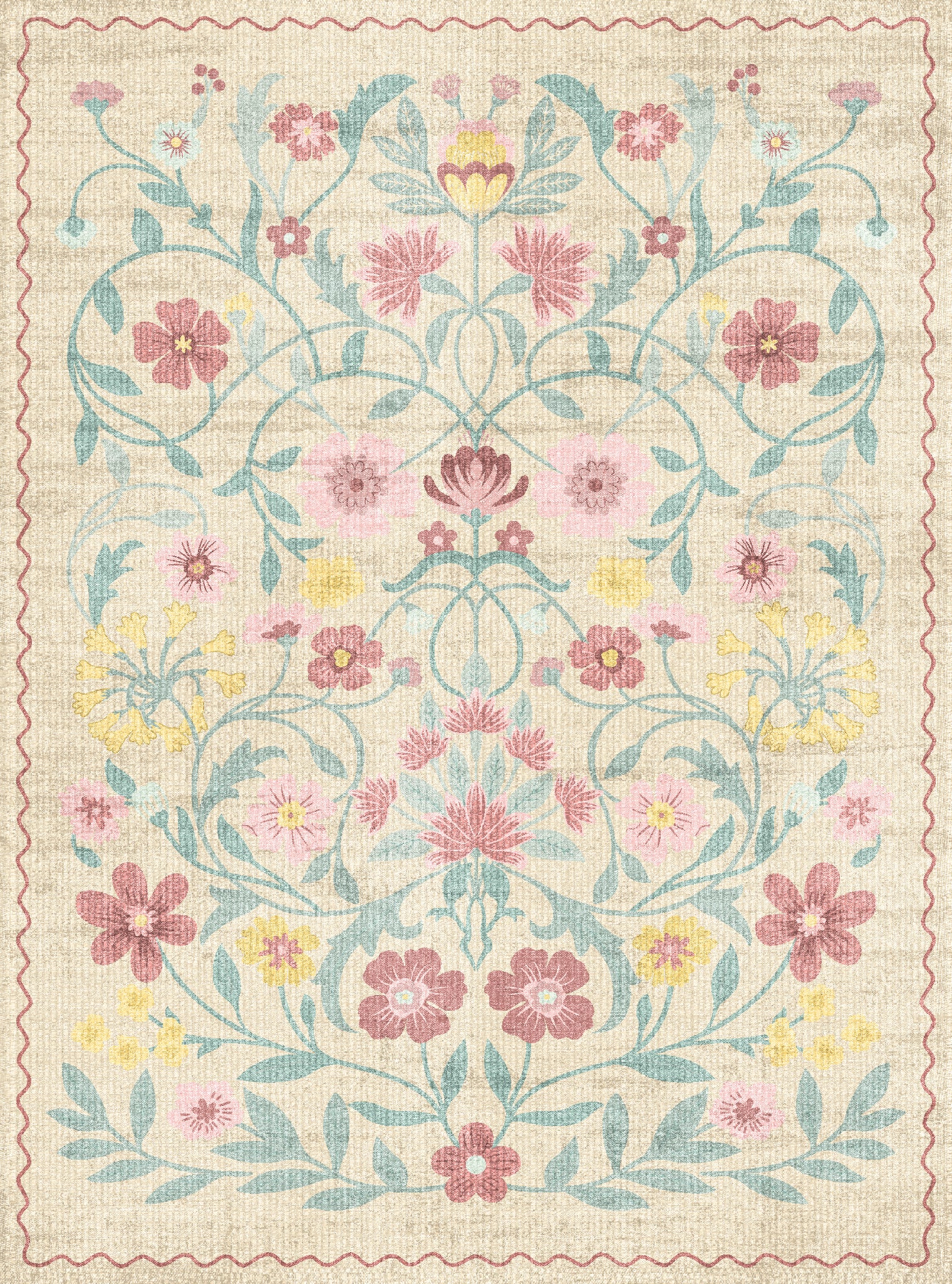 Camille Ботанически цветен килим