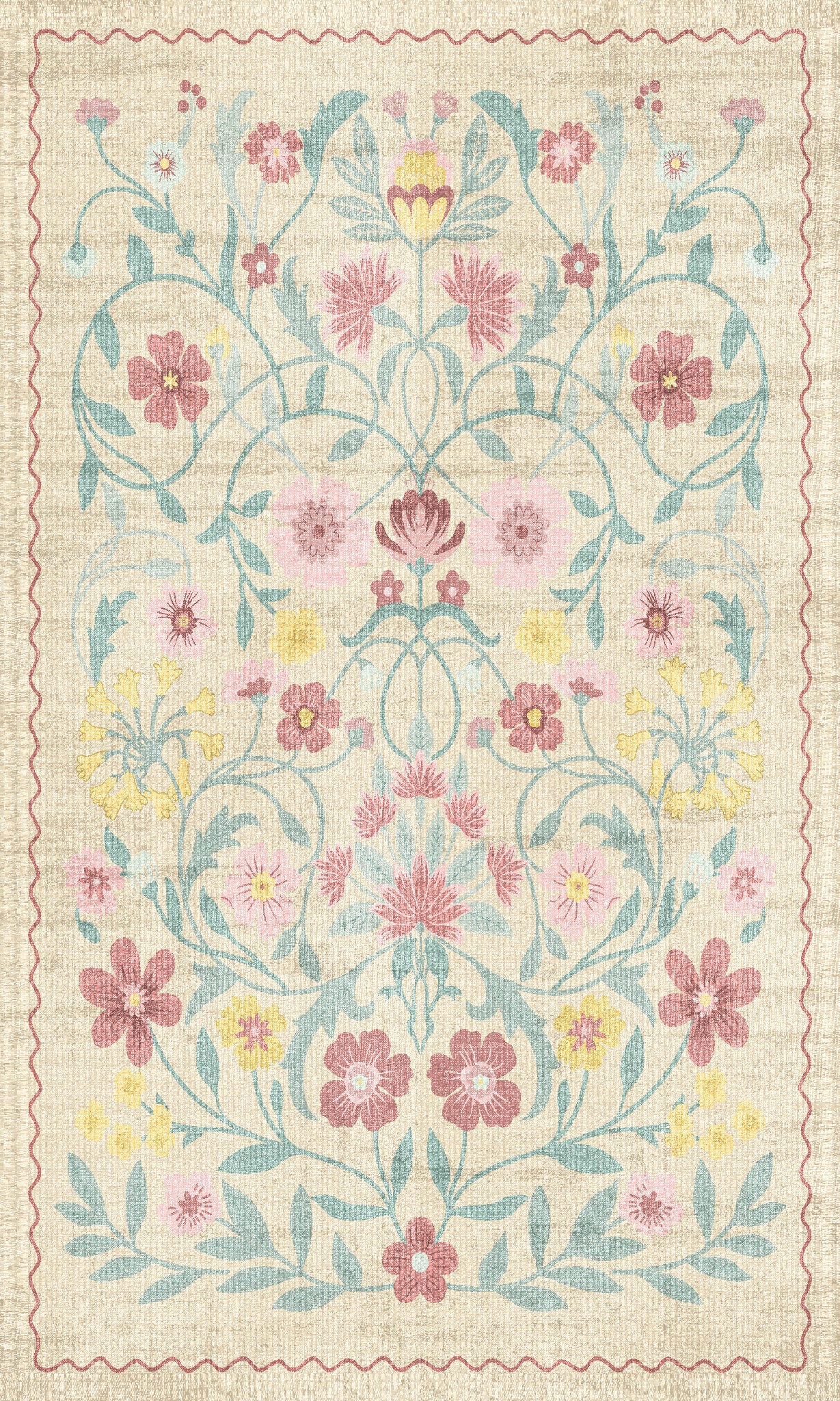 Camille Ботанически цветен килим