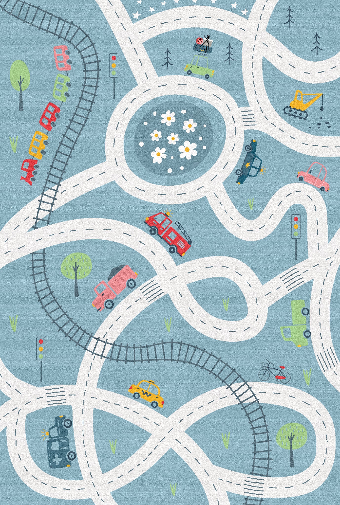 Finn Road Map Adventure Rug
