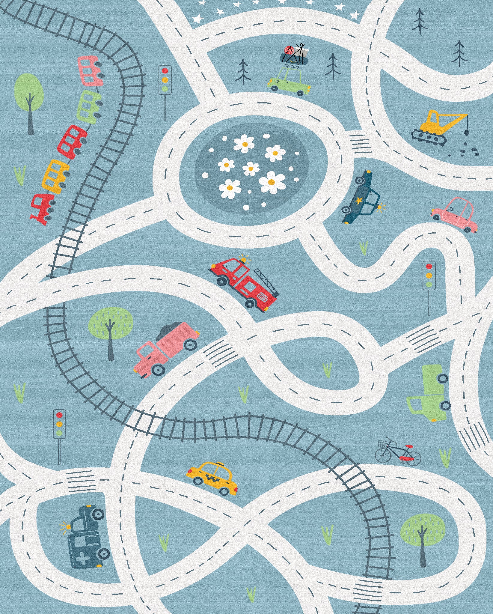 Finn Road Map Adventure Rug
