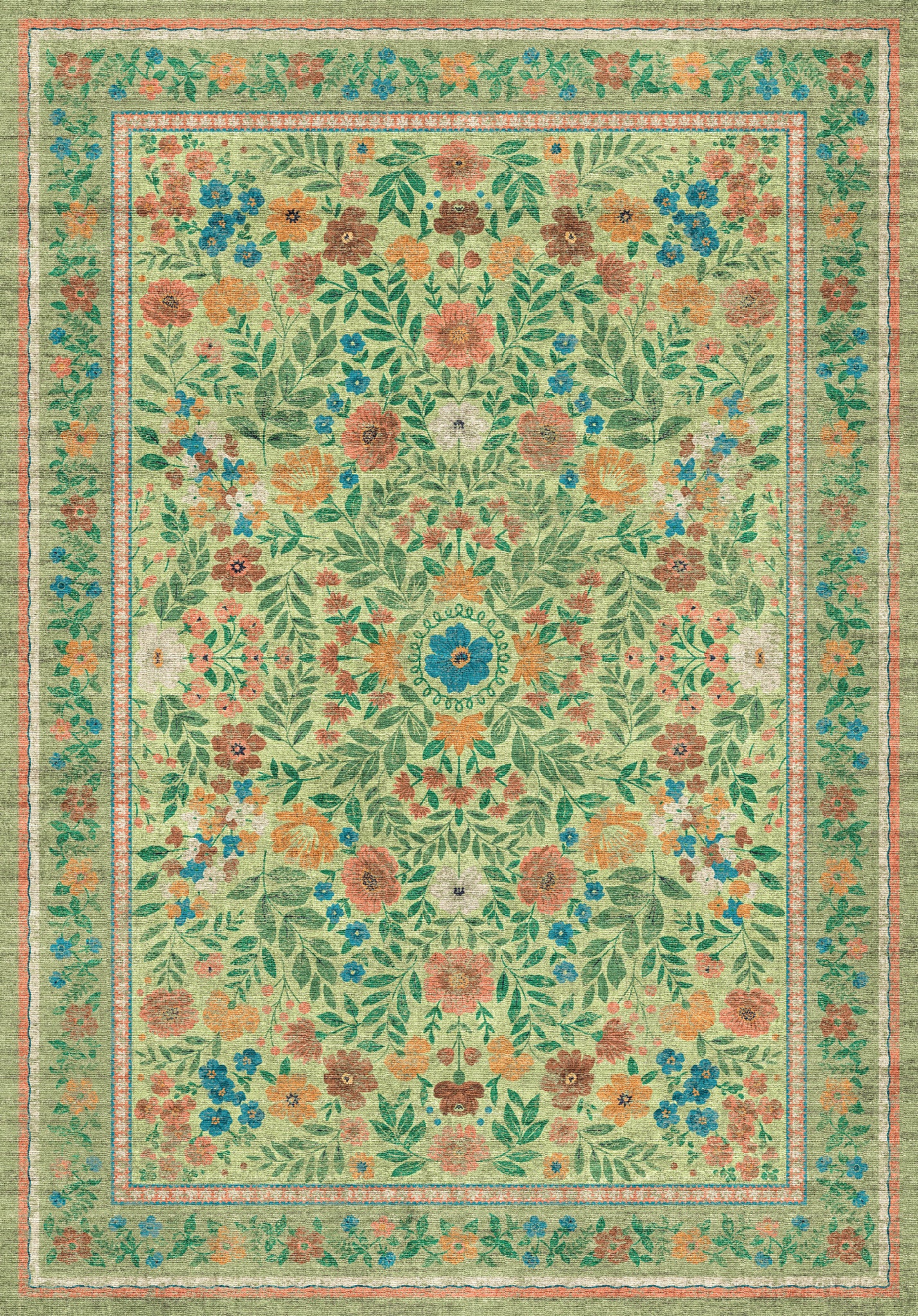 Olivia Tapis floral vintage