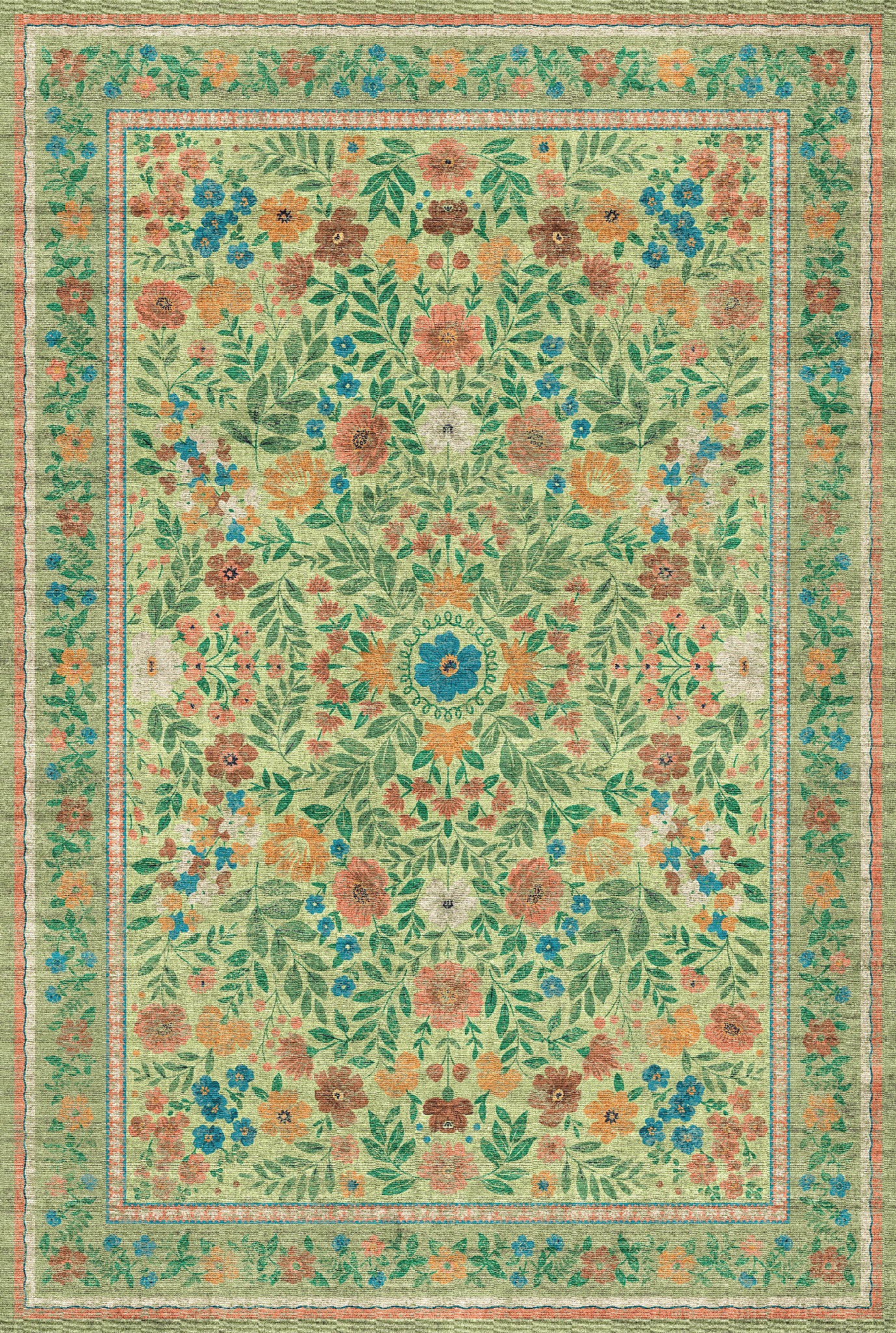 Olivia Tapis floral vintage