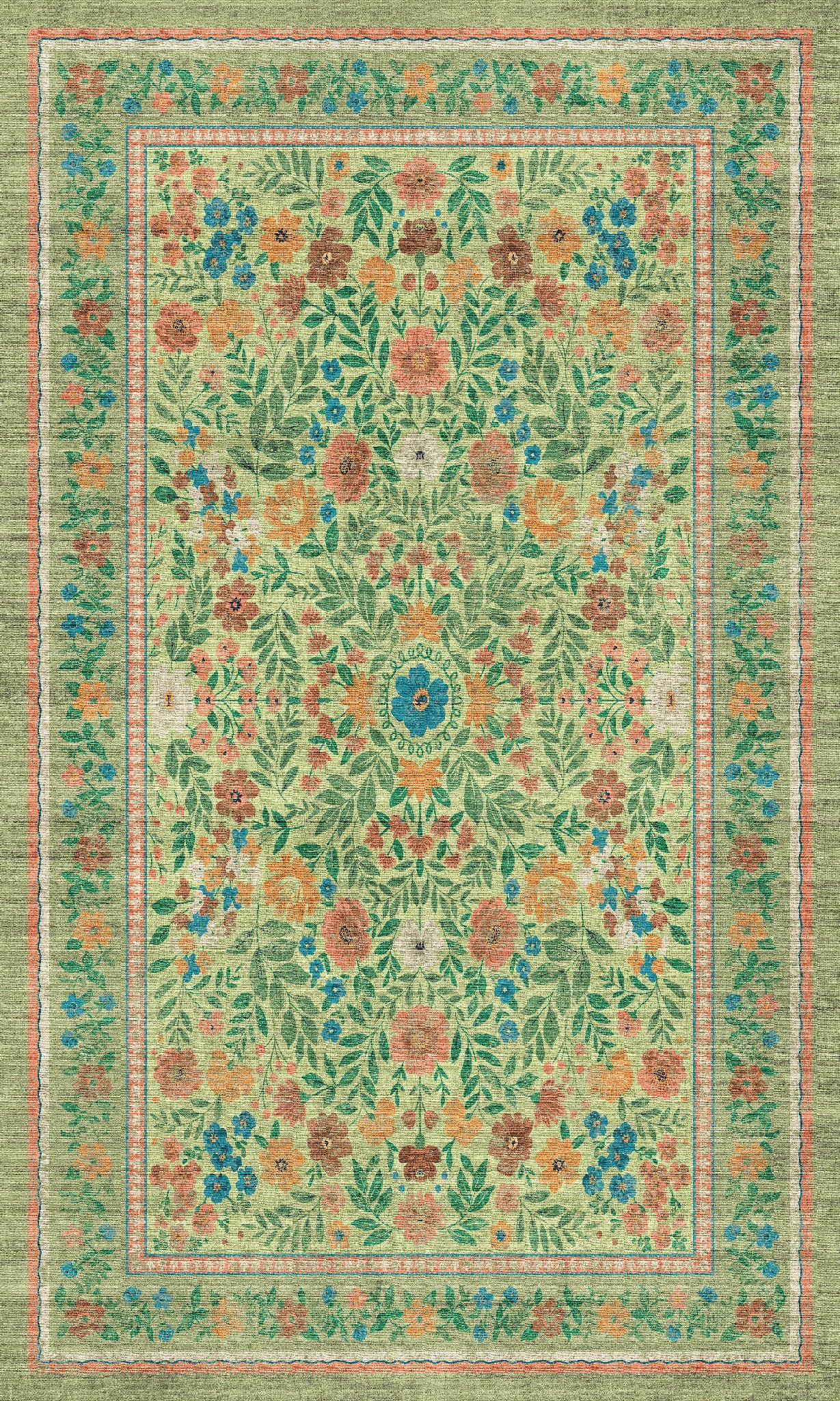 Olivia Tapis floral vintage