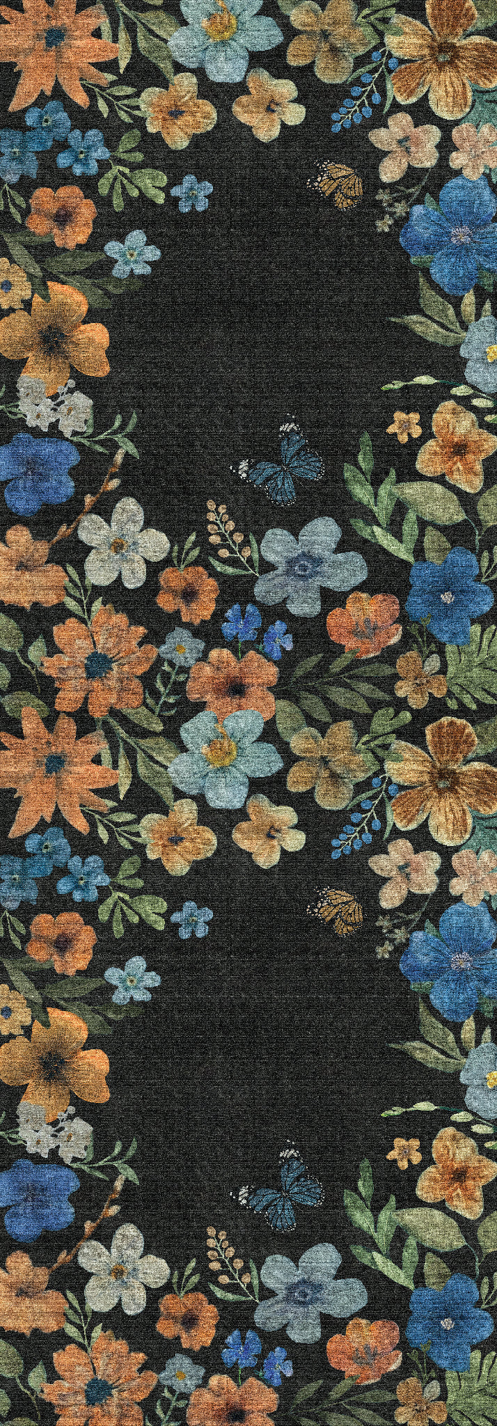 Marbella Floral Frame Rug