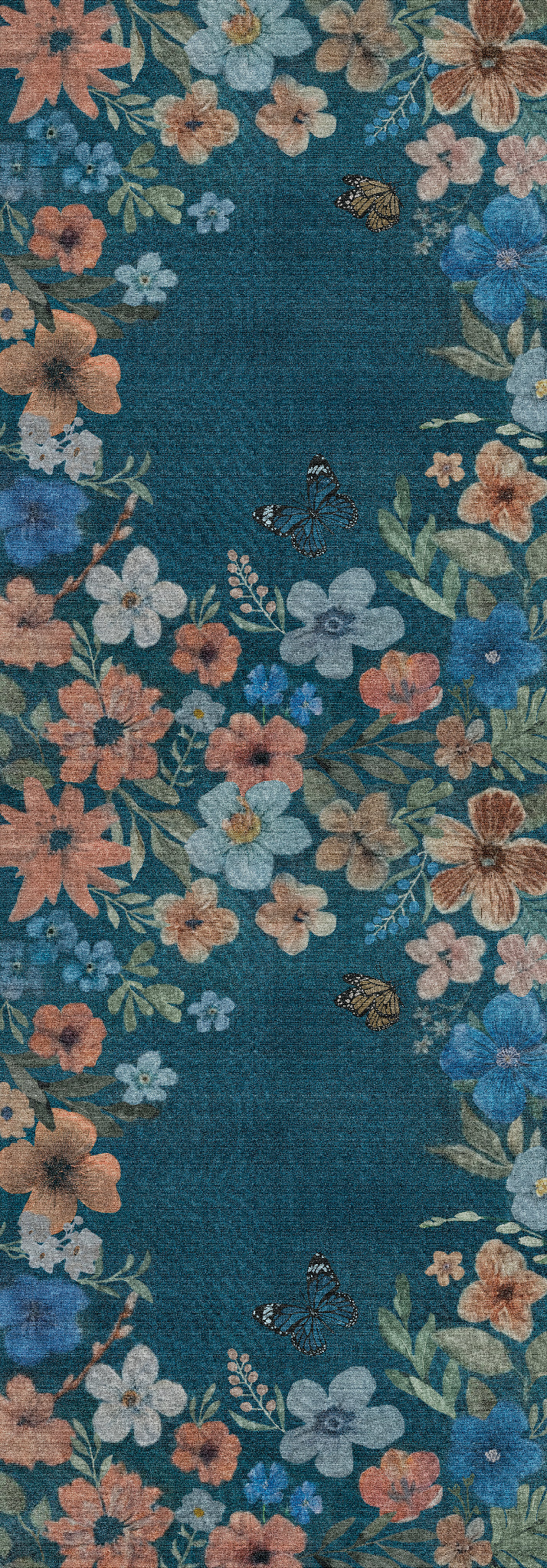 Marbella Floral Frame Rug